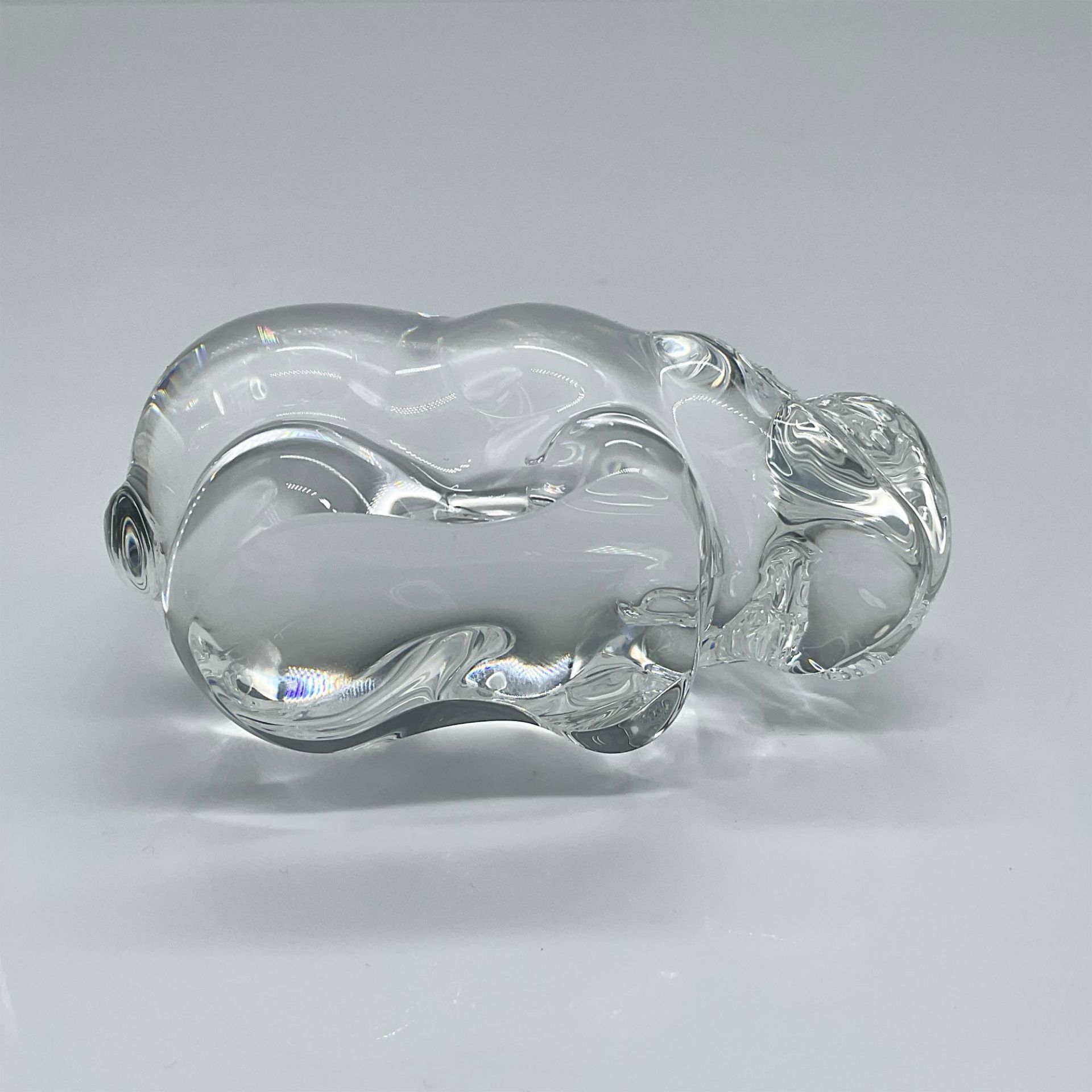 Steuben Crystal Glass Hippopotamus Paperweight - Bild 3 aus 3