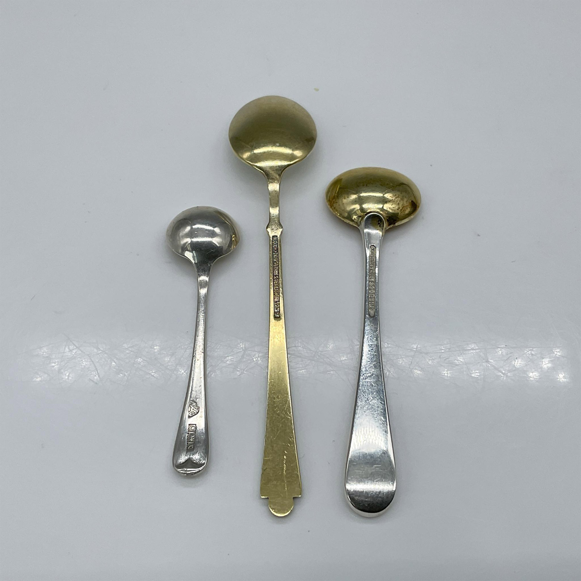 3pc Sterling Silver Demitasse and Salt Spoons - Bild 2 aus 3