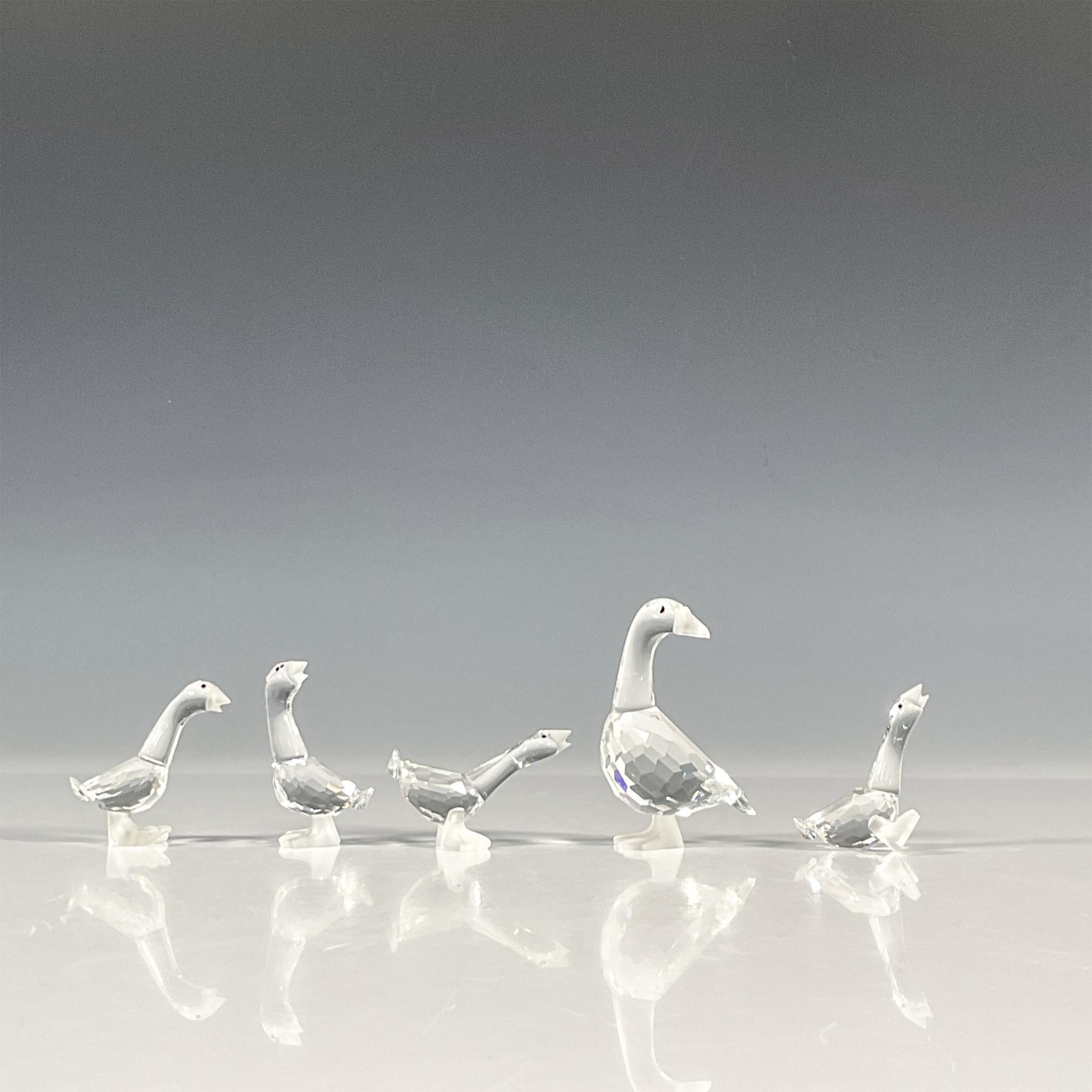 5pc Swarovski Crystal Goose Figurines - Image 2 of 5