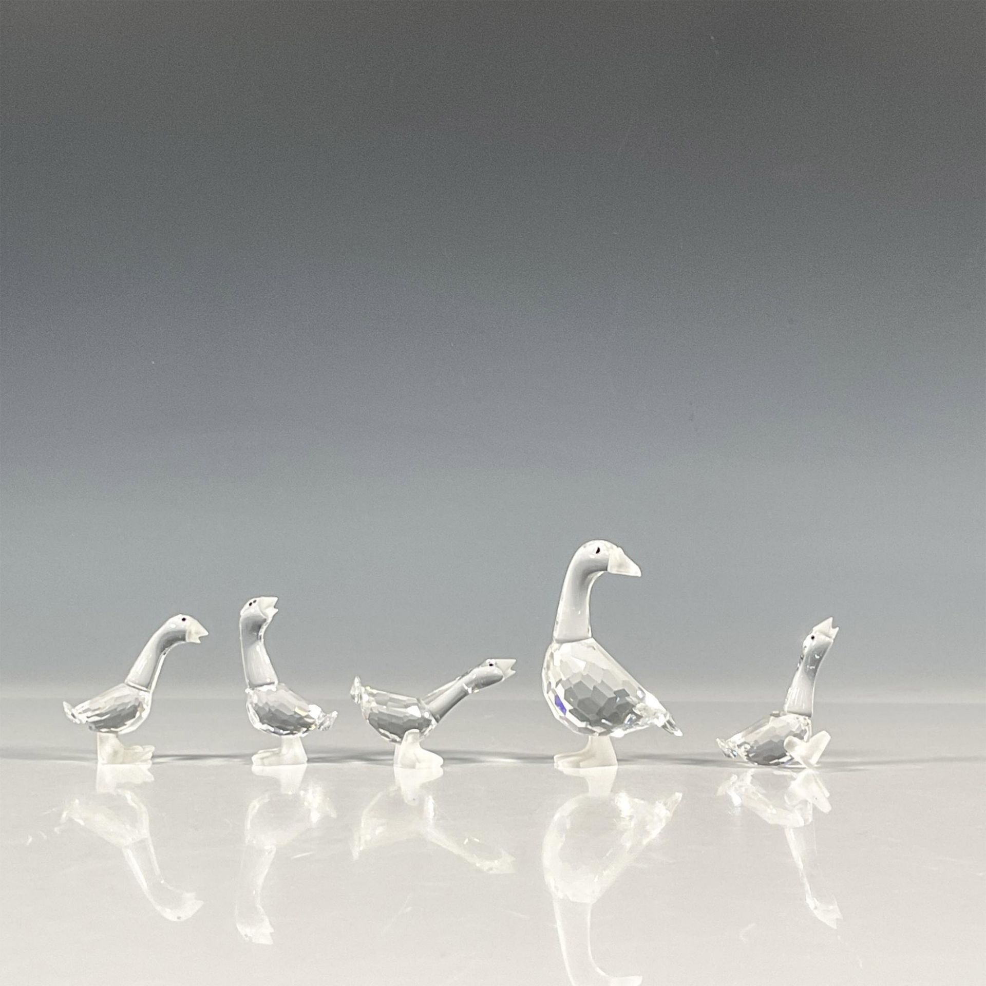 5pc Swarovski Crystal Goose Figurines - Bild 2 aus 5