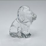 Steuben Glass Crystal Lion Hand Cooler