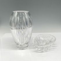 2pc Waterford Crystal Vase and Nut Dish