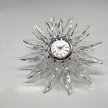 Swarovski Silver Crystal Solaris Table Clock