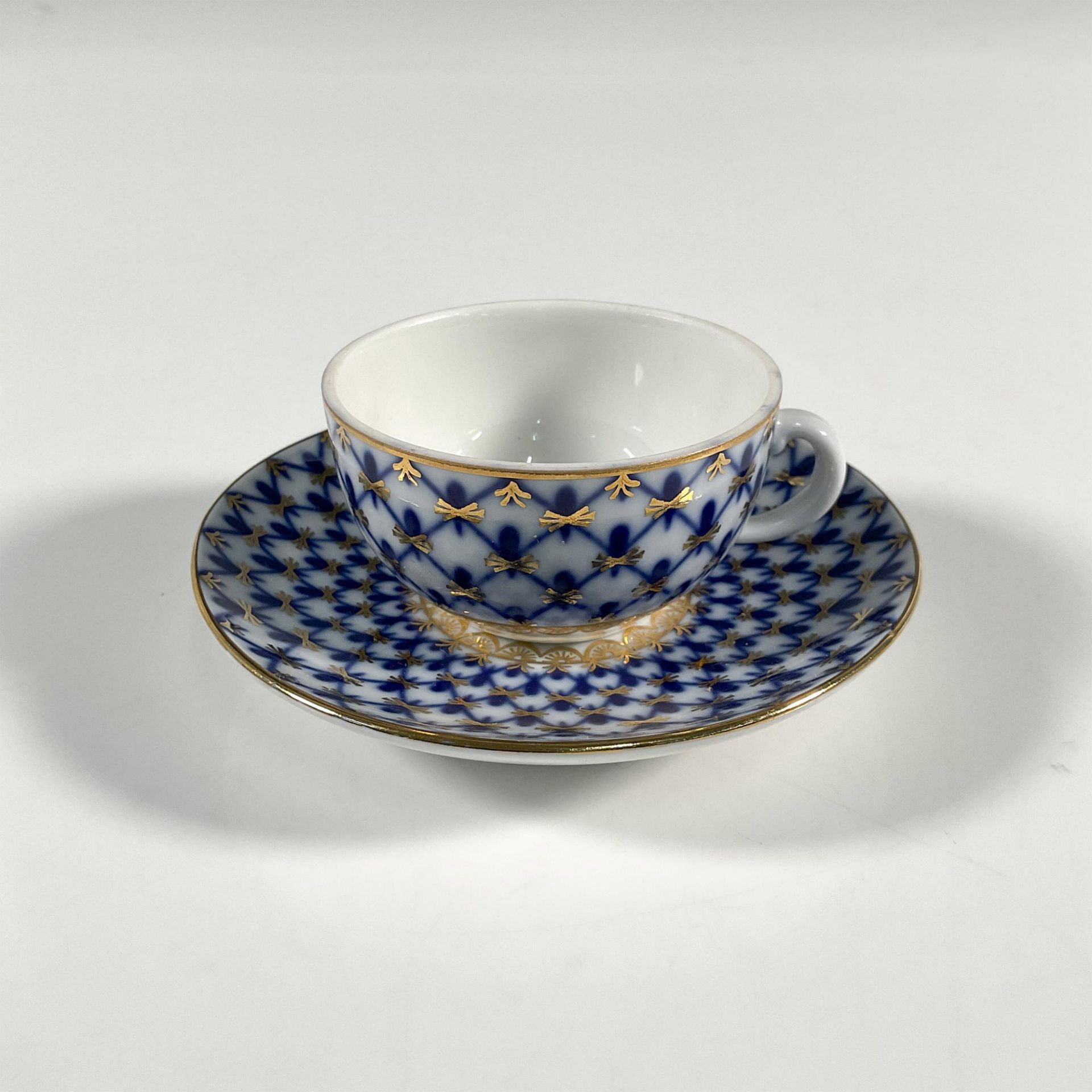 2pc Lomonosov Porcelain Demitasse Cup and Saucer