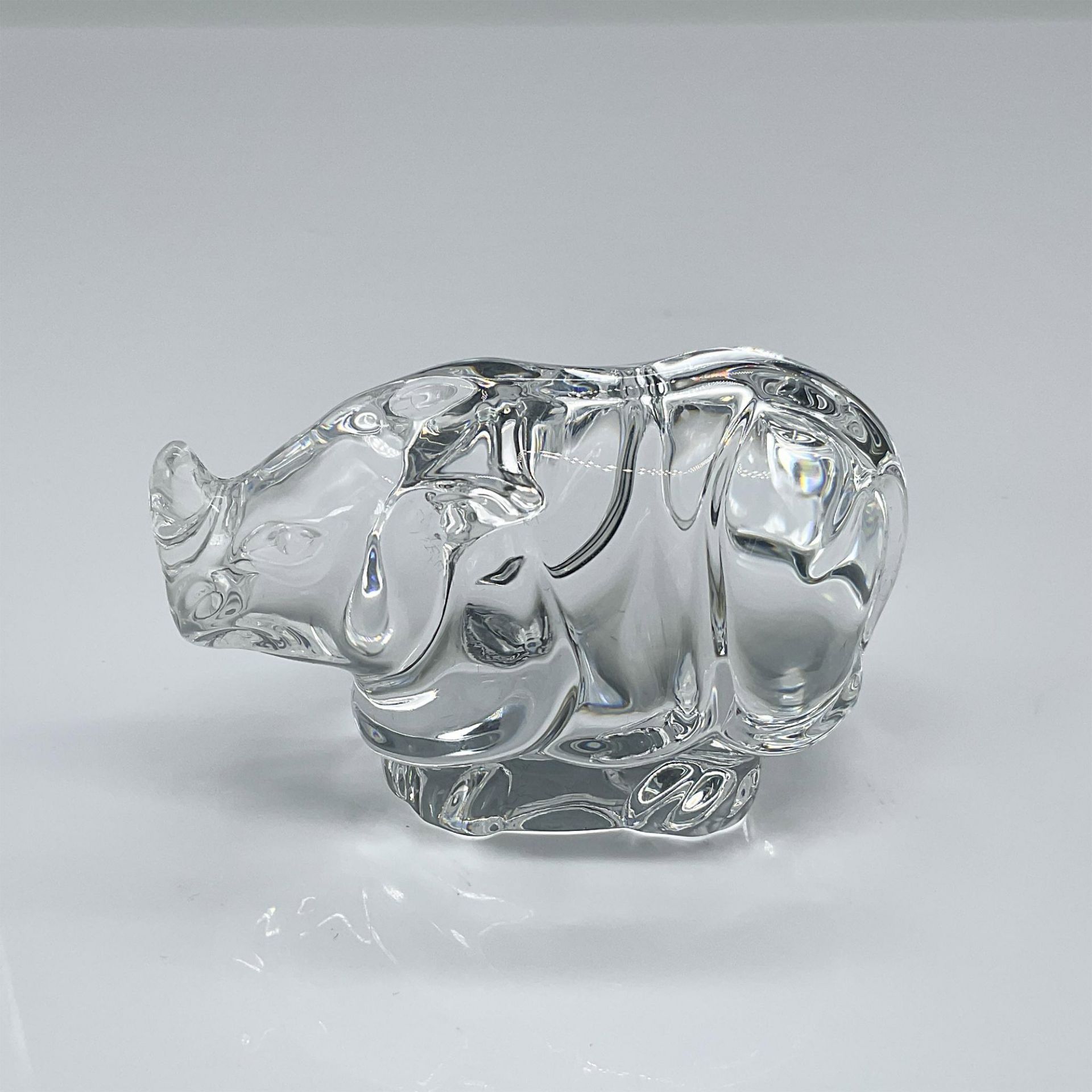 Steuben Glass Crystal Hand Cooler, Rhinoceros - Bild 2 aus 3