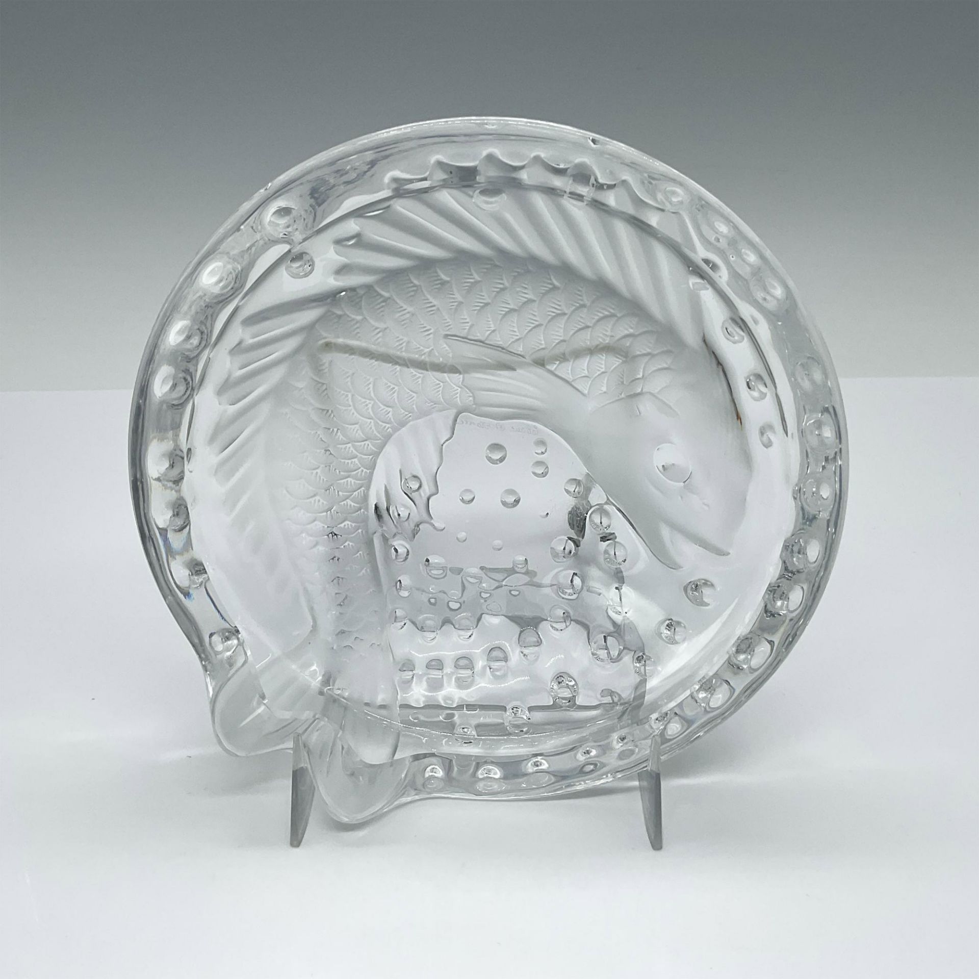 Lalique France Crystal Art Deco Koi Fish Bowl - Bild 2 aus 4
