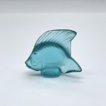 Lalique Glass Turquoise Fish Figurine