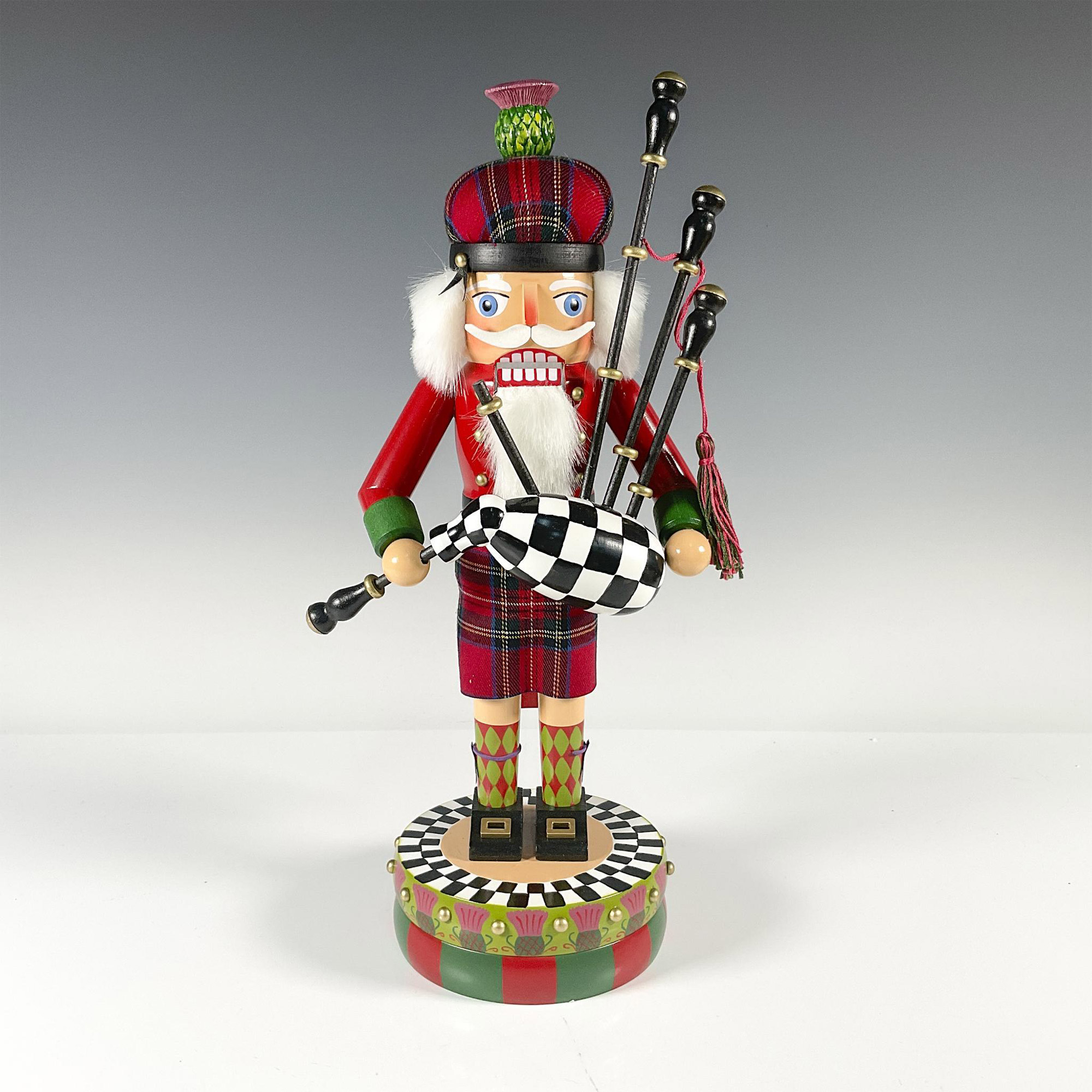 Mackenzie Childs Wood Nutcracker, The Bagpiper