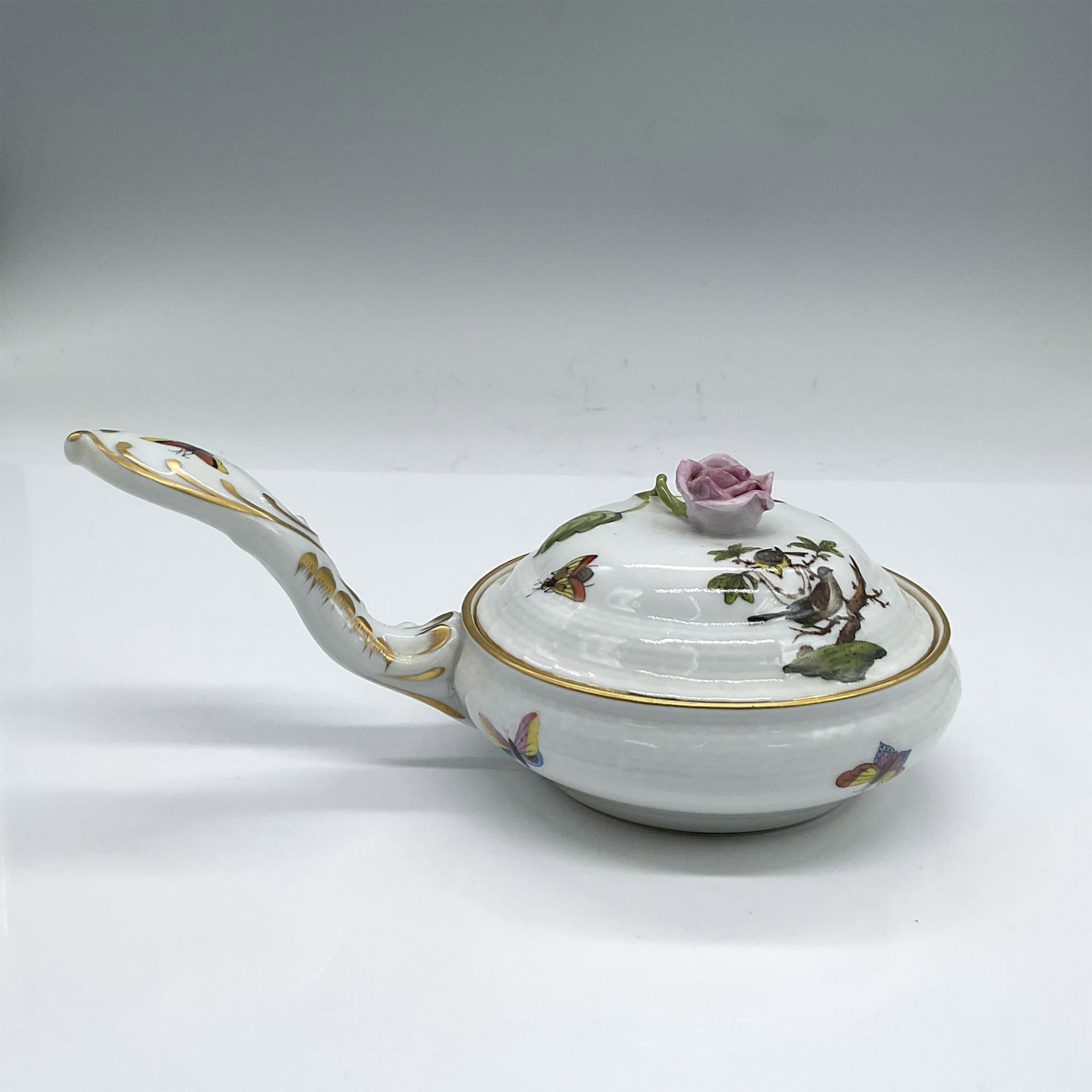 Herend Porcelain Patty Pan, Flowers and Butterflies - Image 2 of 4