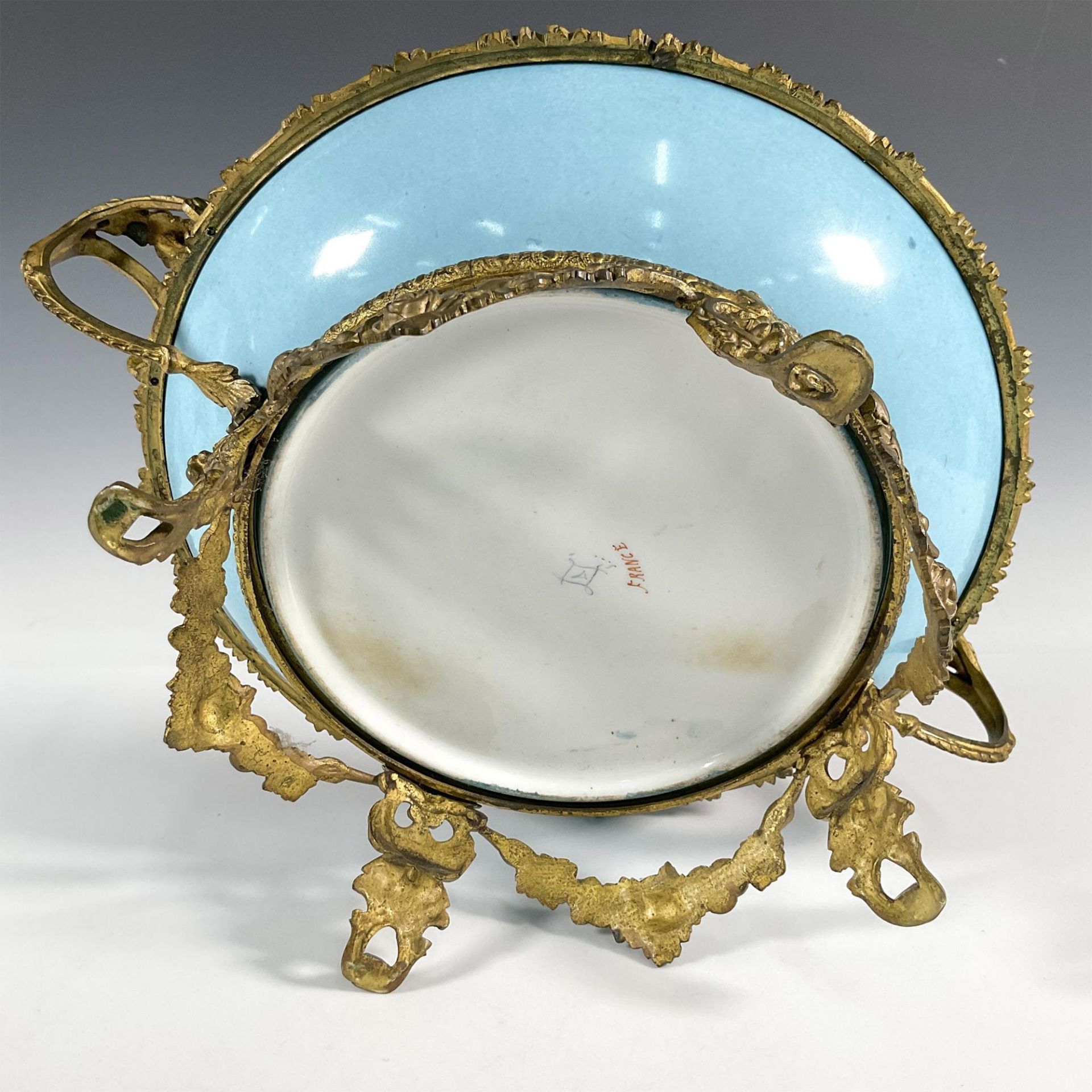 Sevres Metal Mounted Porcelain Charger - Image 4 of 4