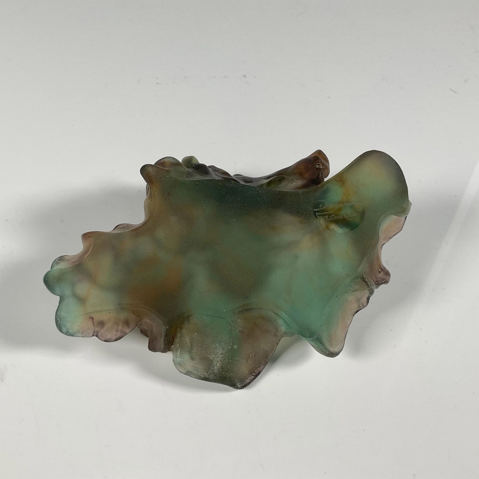 Daum Art Glass Pate De Verre Bacchus Dish - Image 3 of 4