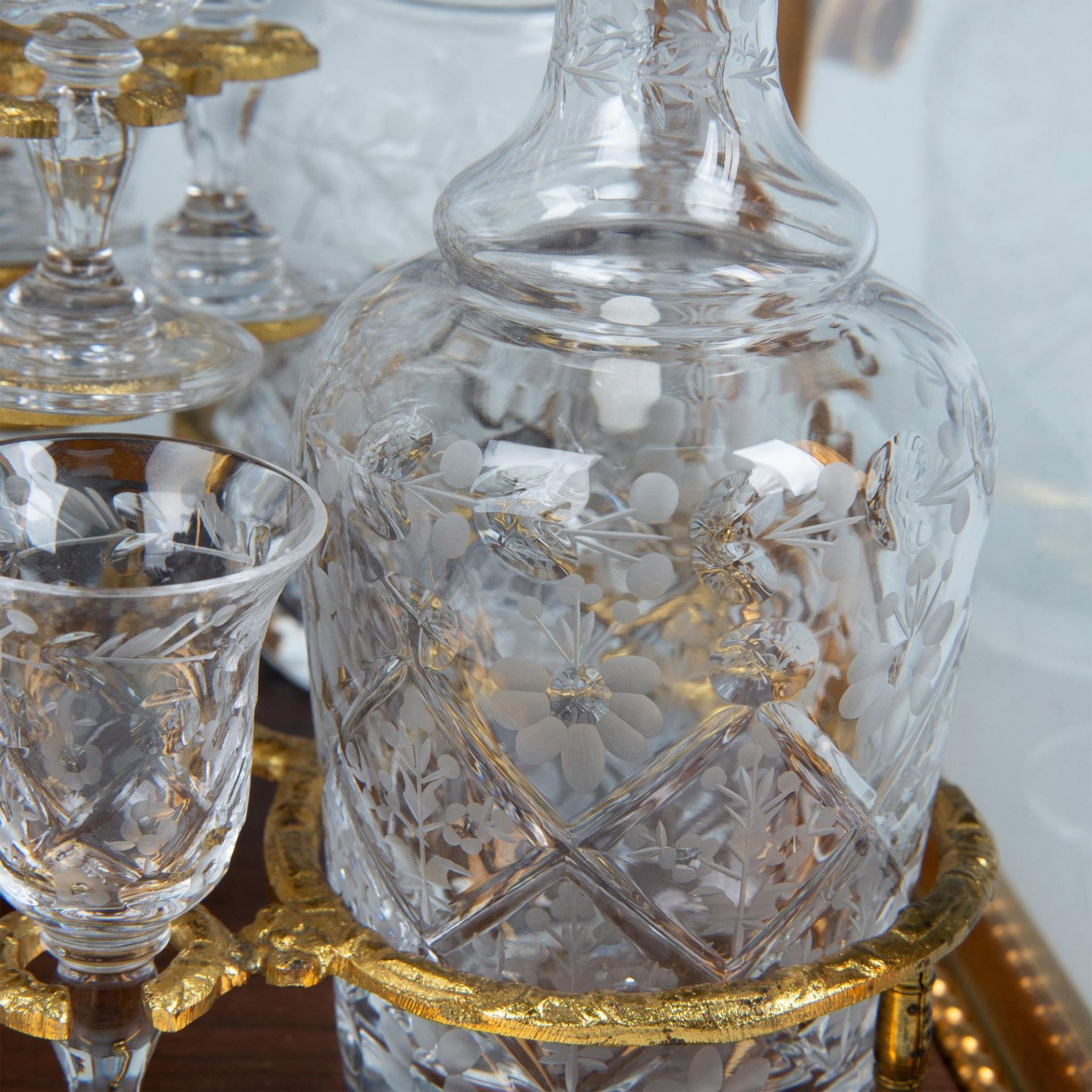 Baccarat Ormuolu Bronze Crystal Glass Liqueur Case - Image 9 of 9