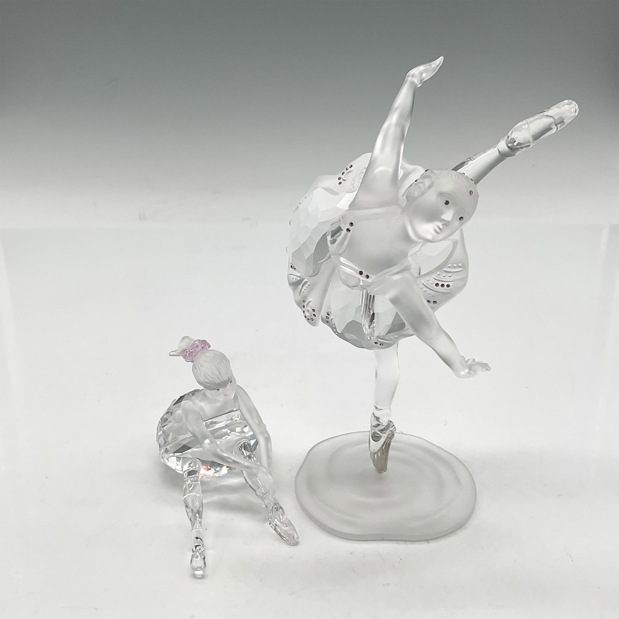 2pc Swarovski Crystal Figurines, Ballerinas