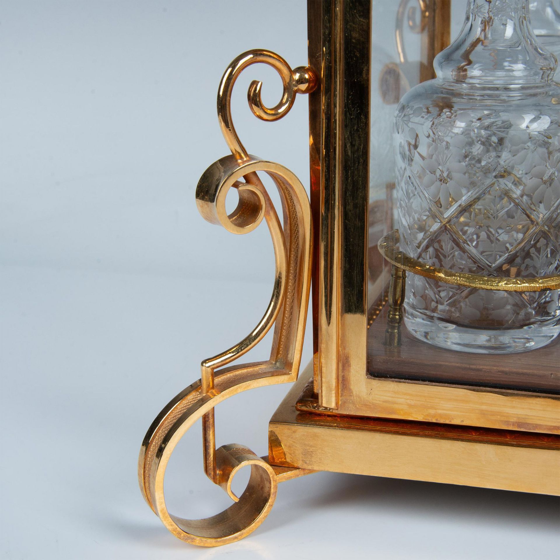 Baccarat Ormuolu Bronze Crystal Glass Liqueur Case - Image 5 of 9