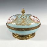 Sevres Porcelain Hand Painted Large Round Box
