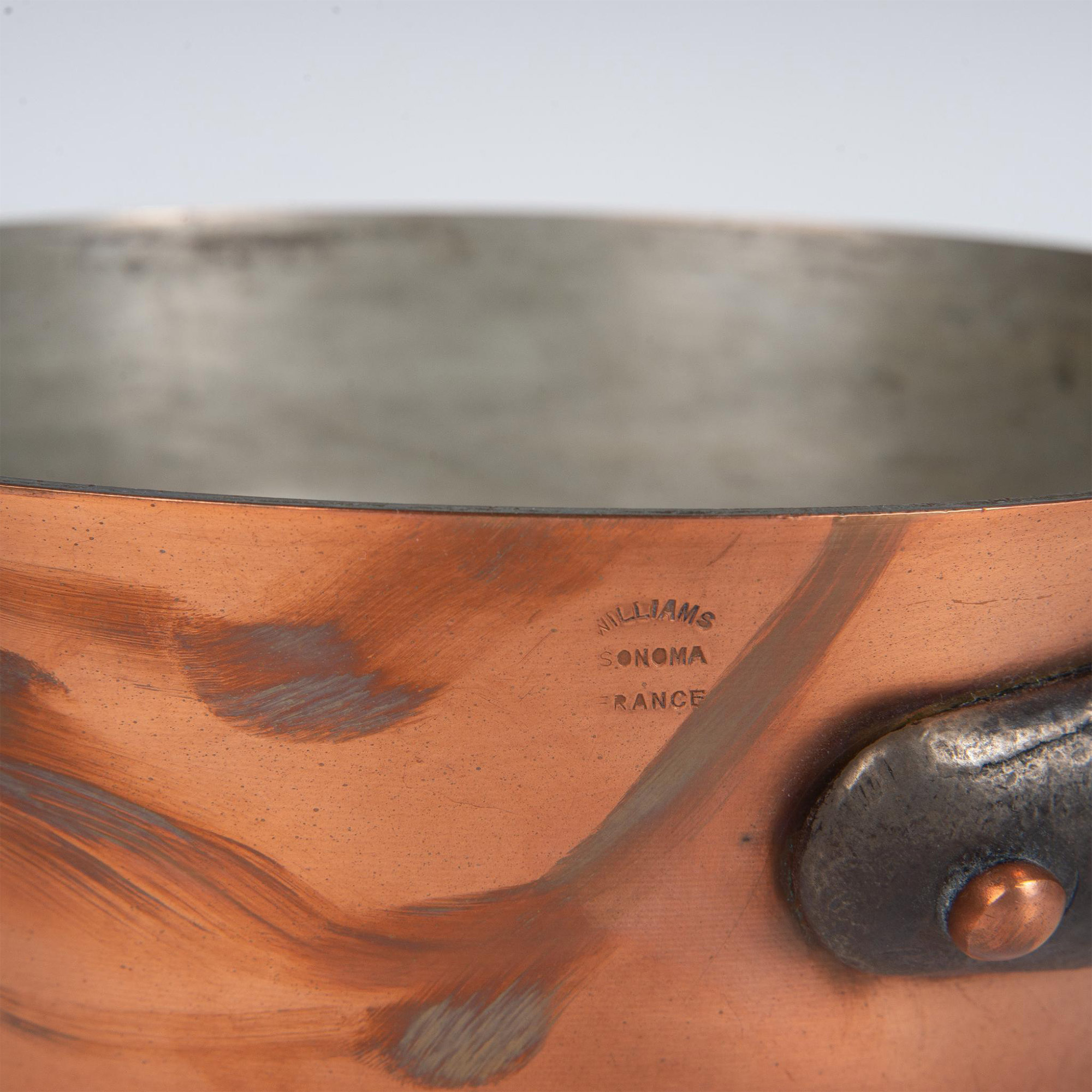 3pc Williams Sonoma French Copper Saucepans - Image 4 of 6