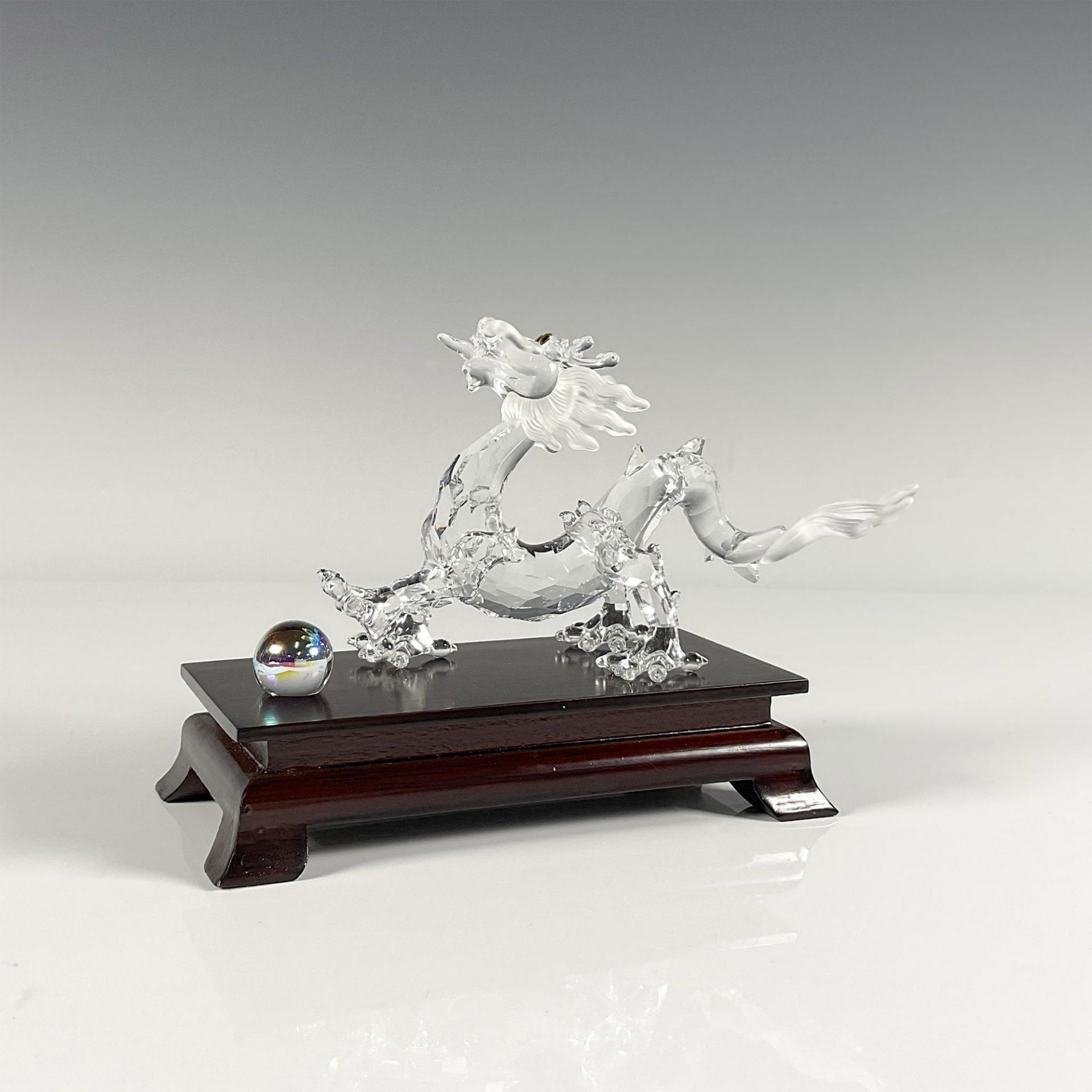 2pc Swarovski Crystal Figurine, Dragon with Stand - Image 3 of 4