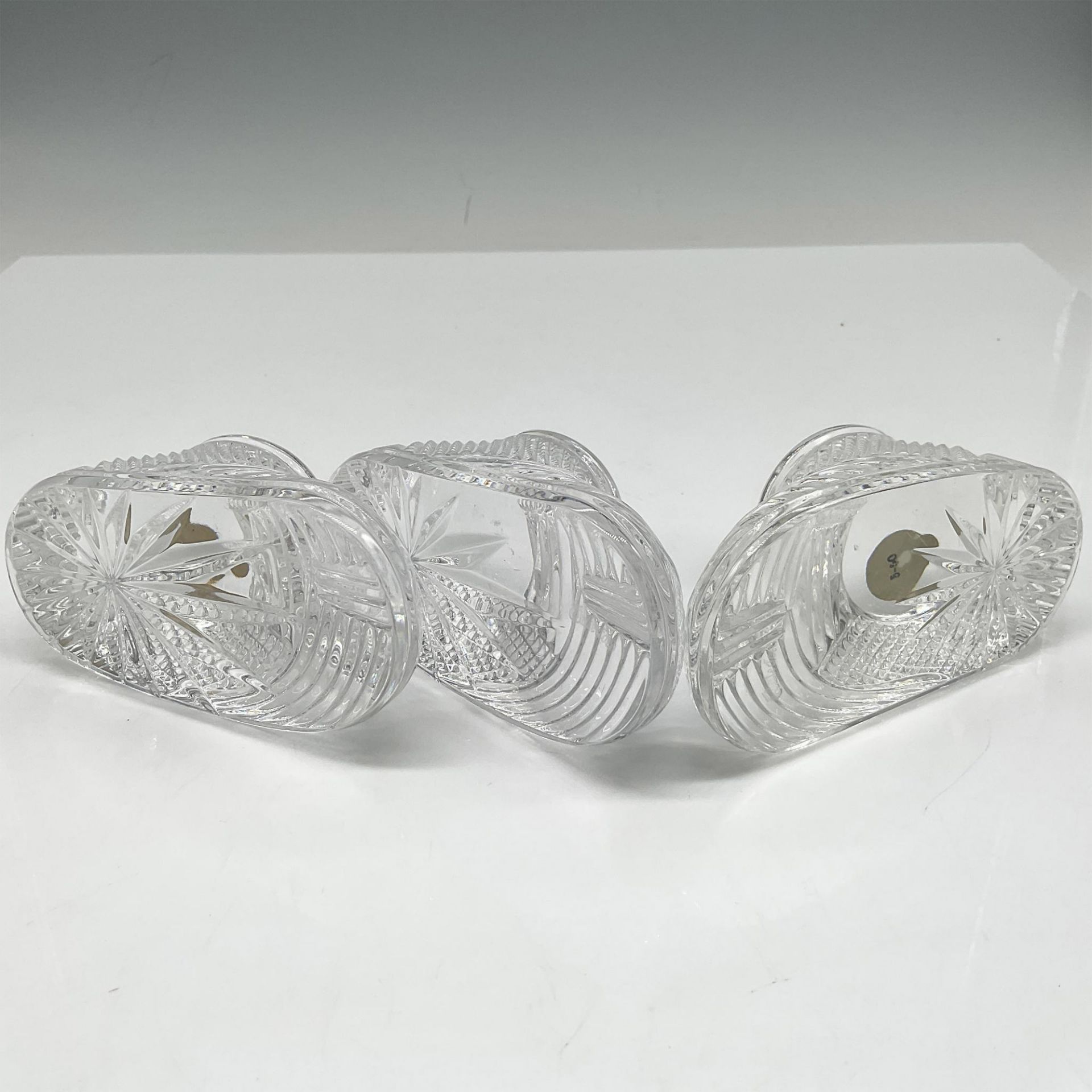 3pc Waterford Crystal Baby Booty Paperweights - Bild 3 aus 3