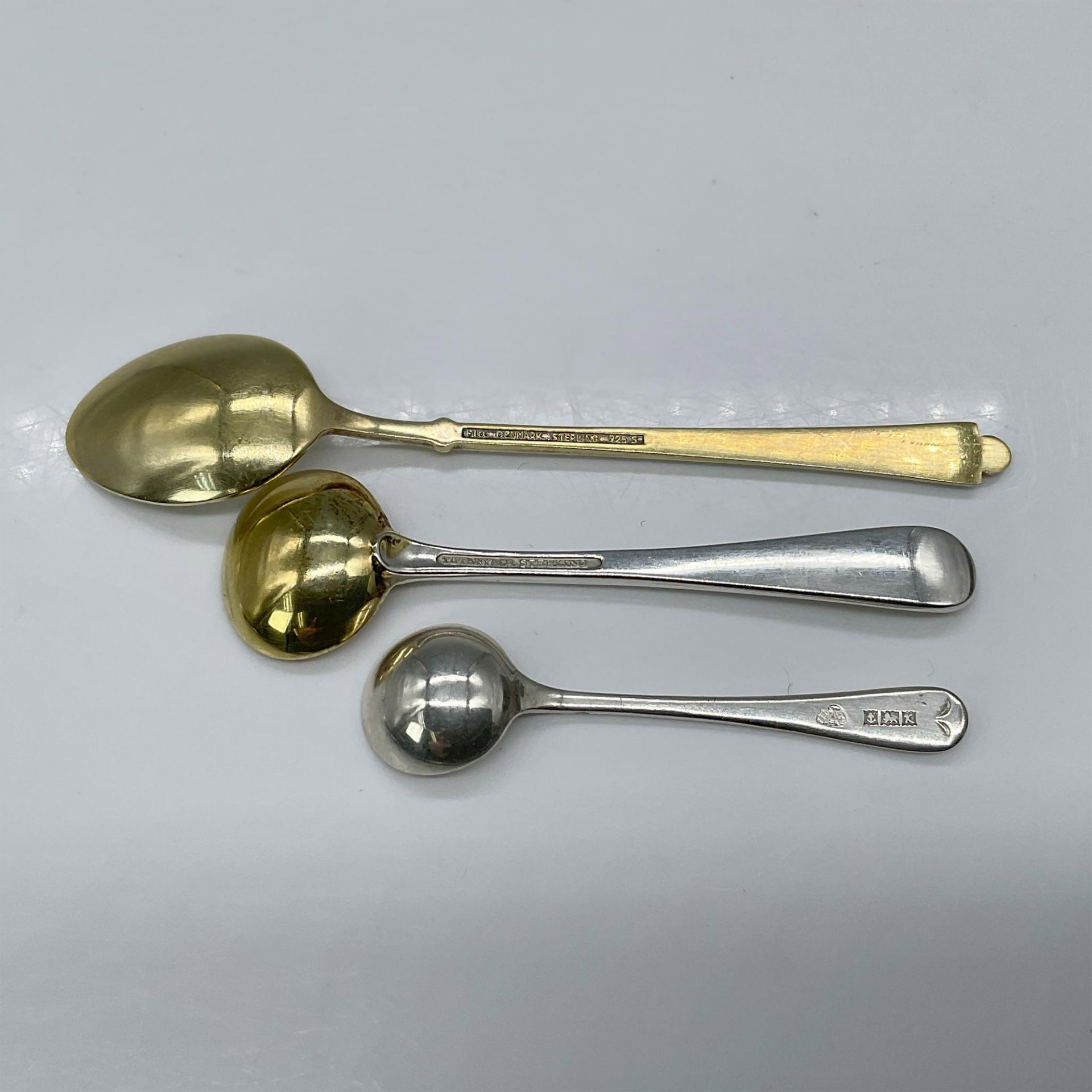 3pc Sterling Silver Demitasse and Salt Spoons - Image 3 of 3