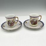 4pc Bavarian Porcelain Demitasse Cups and Saucers