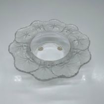 Lalique Crystal Candle Dish, Geraniums or Honfleur