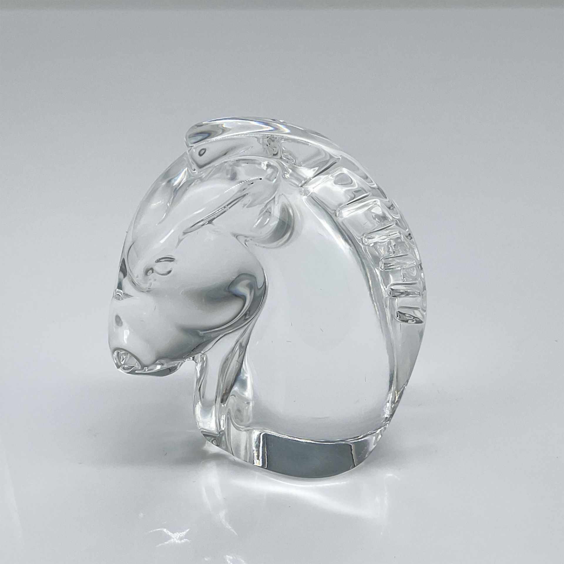 Steuben Glass Crystal Hand Cooler, Horse Head - Image 2 of 3