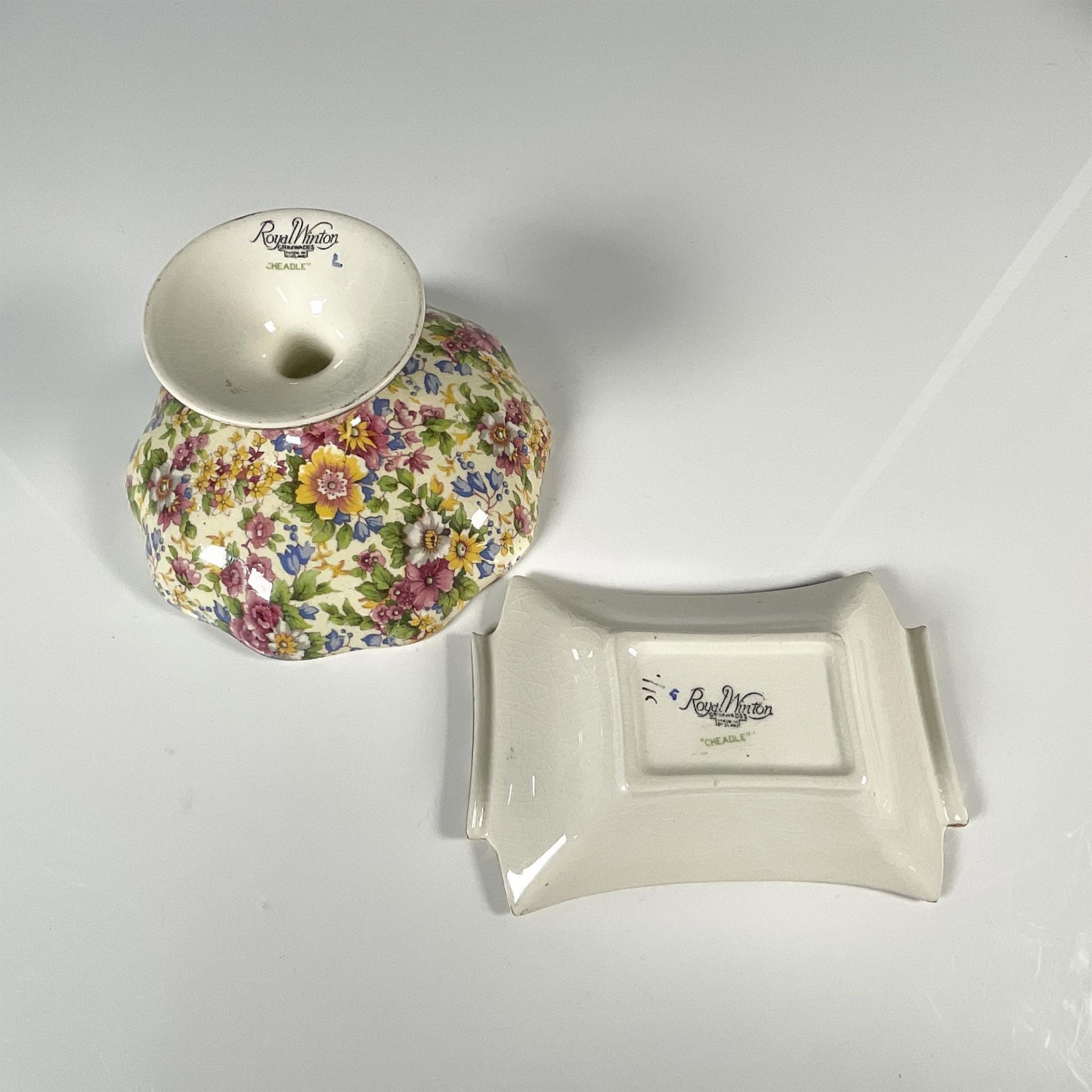 2pc Royal Winton Porcelain Cheadle Trinket Bowls - Image 3 of 3