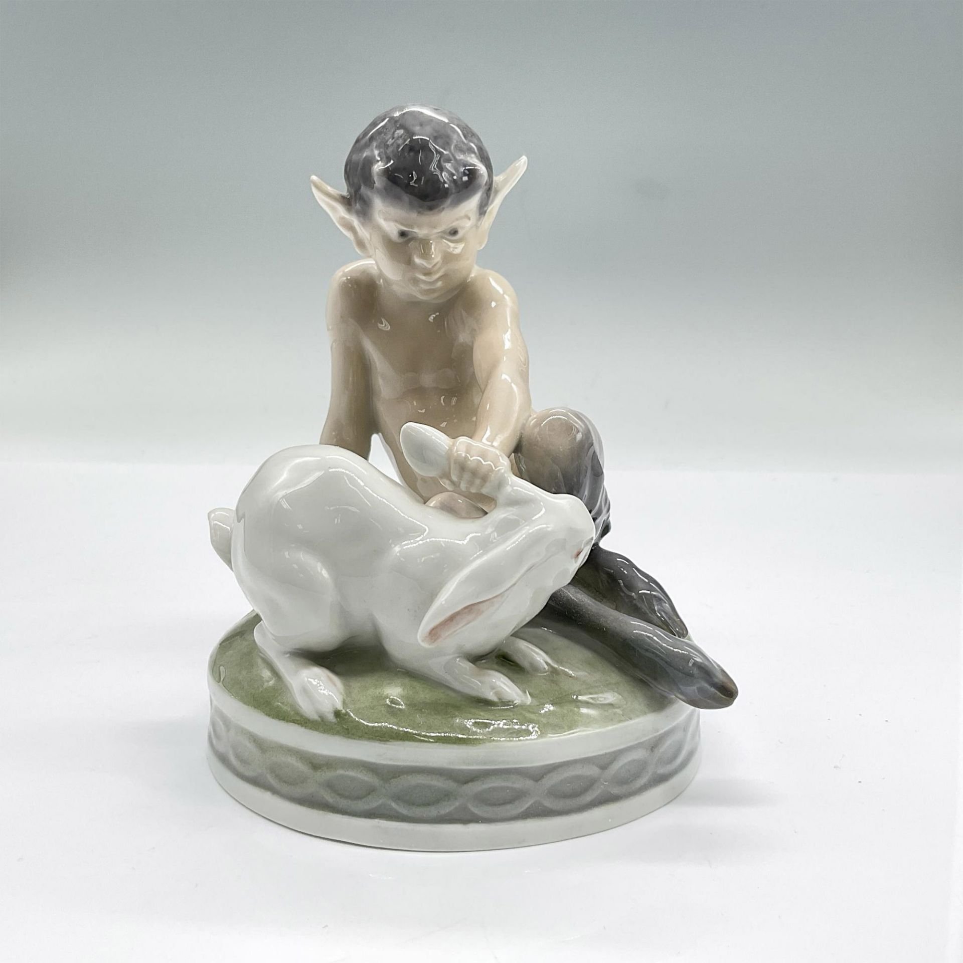 Royal Copenhagen Figurine, Faun With Rabbit 439