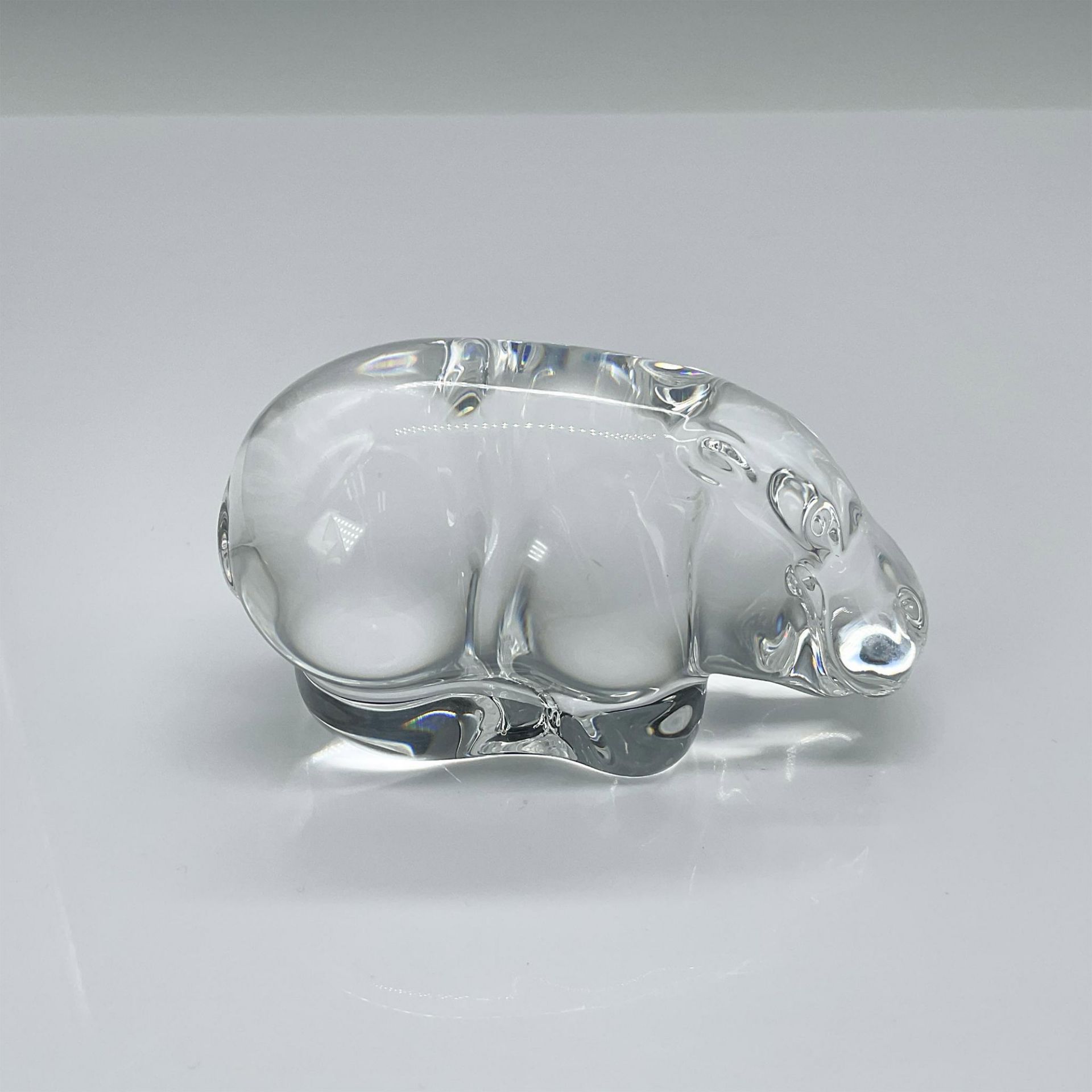 Steuben Crystal Glass Hippopotamus Paperweight