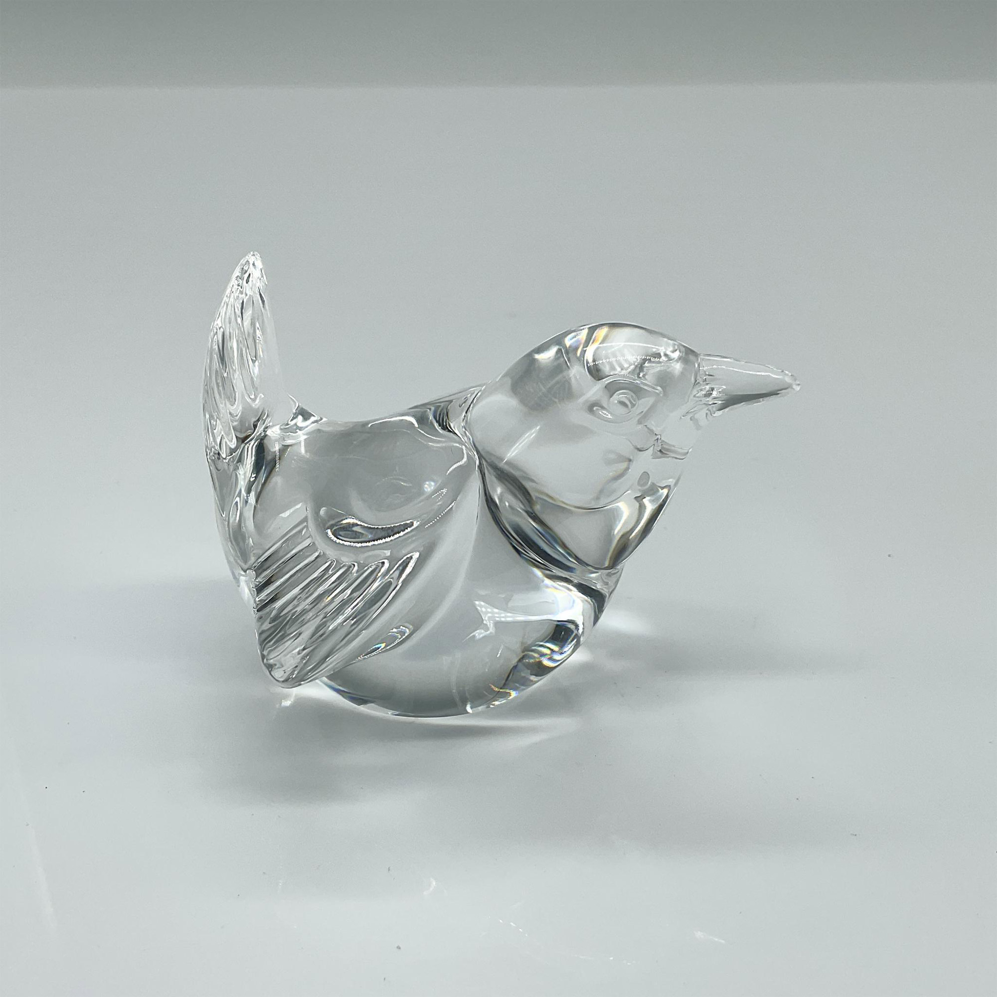 Steuben Glass Crystal Paperweight, Wren Bird - Image 2 of 3