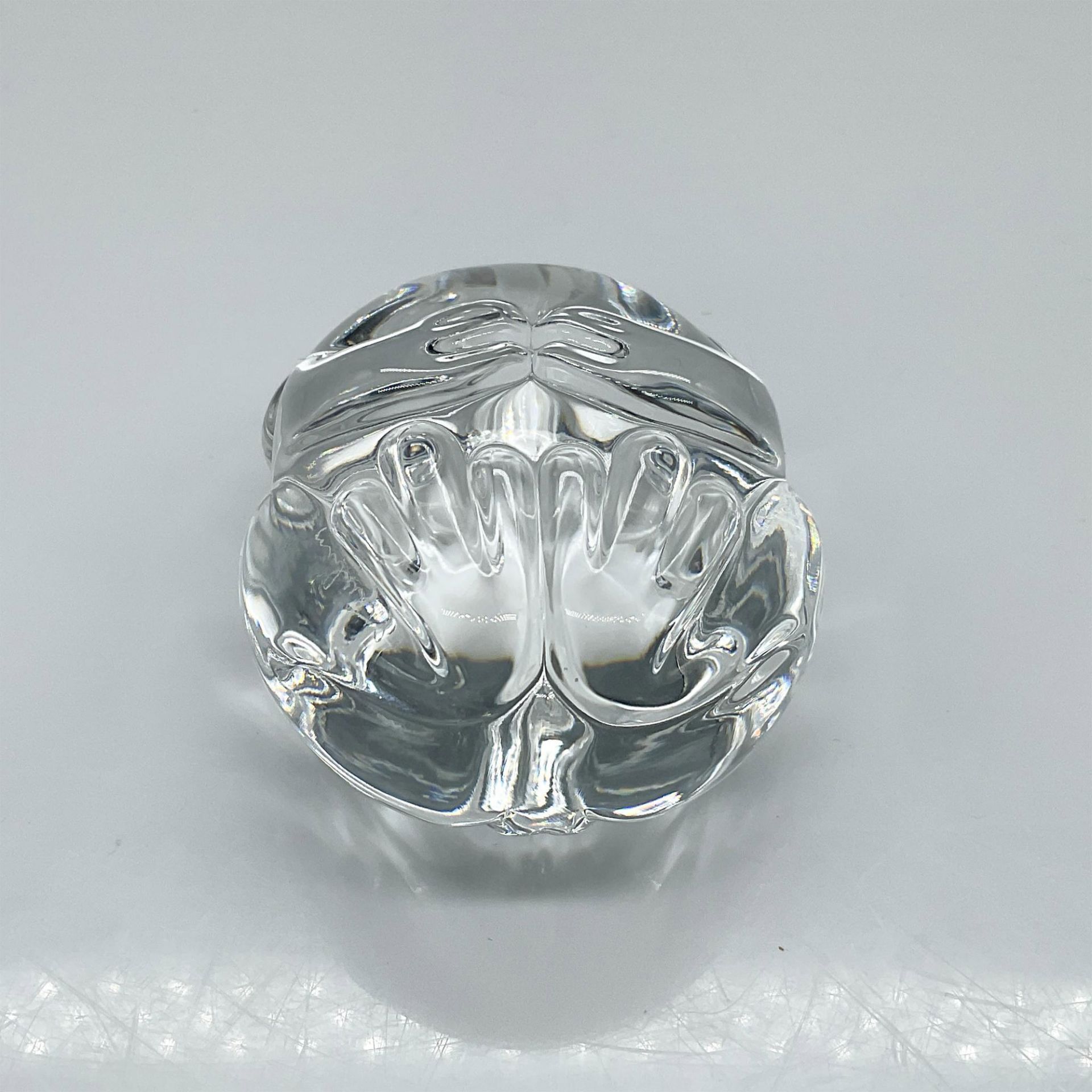 Steuben Glass Crystal Animal Hand Cooler, Frog - Image 3 of 3