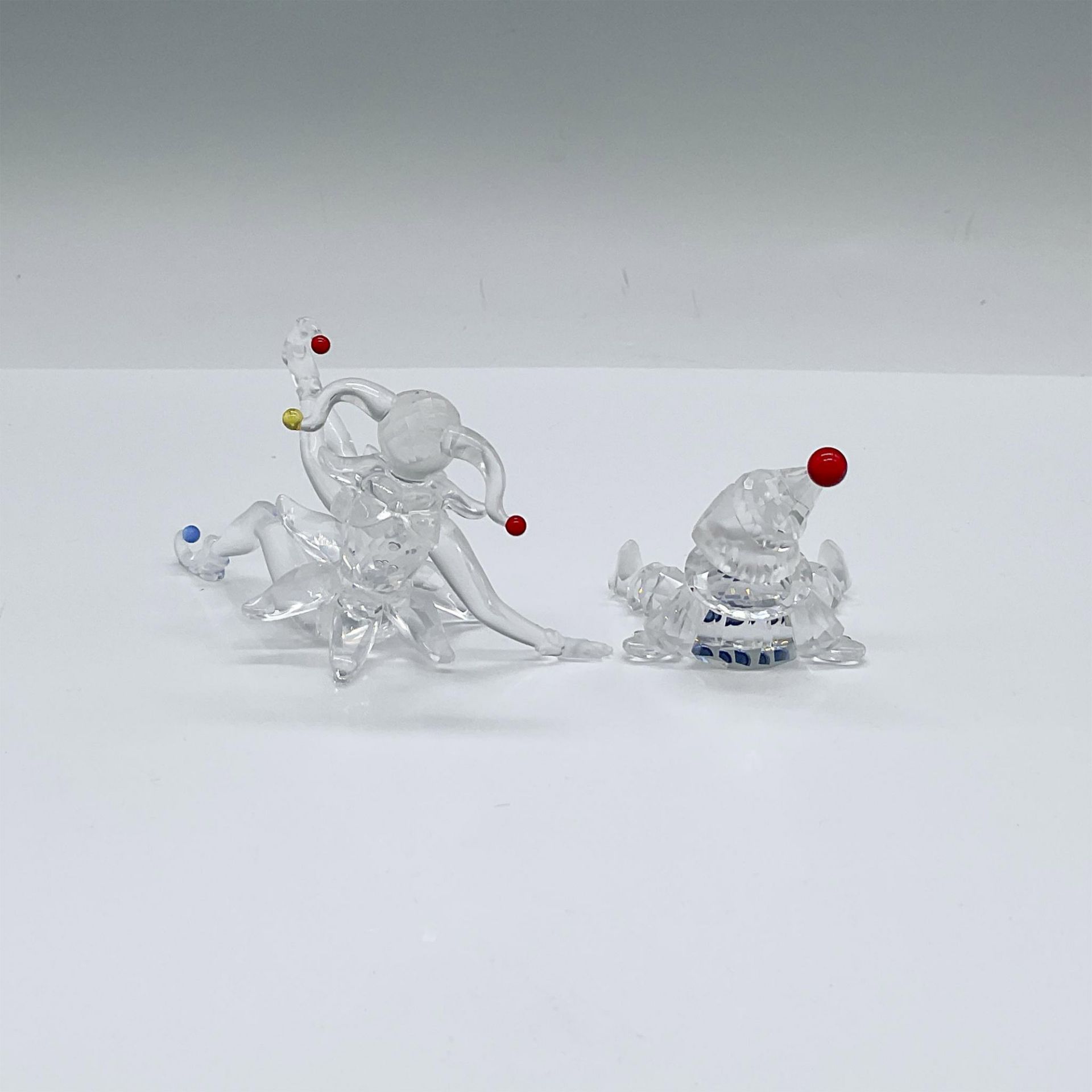 2pc Swarovski Crystal Figurines, Jester and Puppet - Image 2 of 3