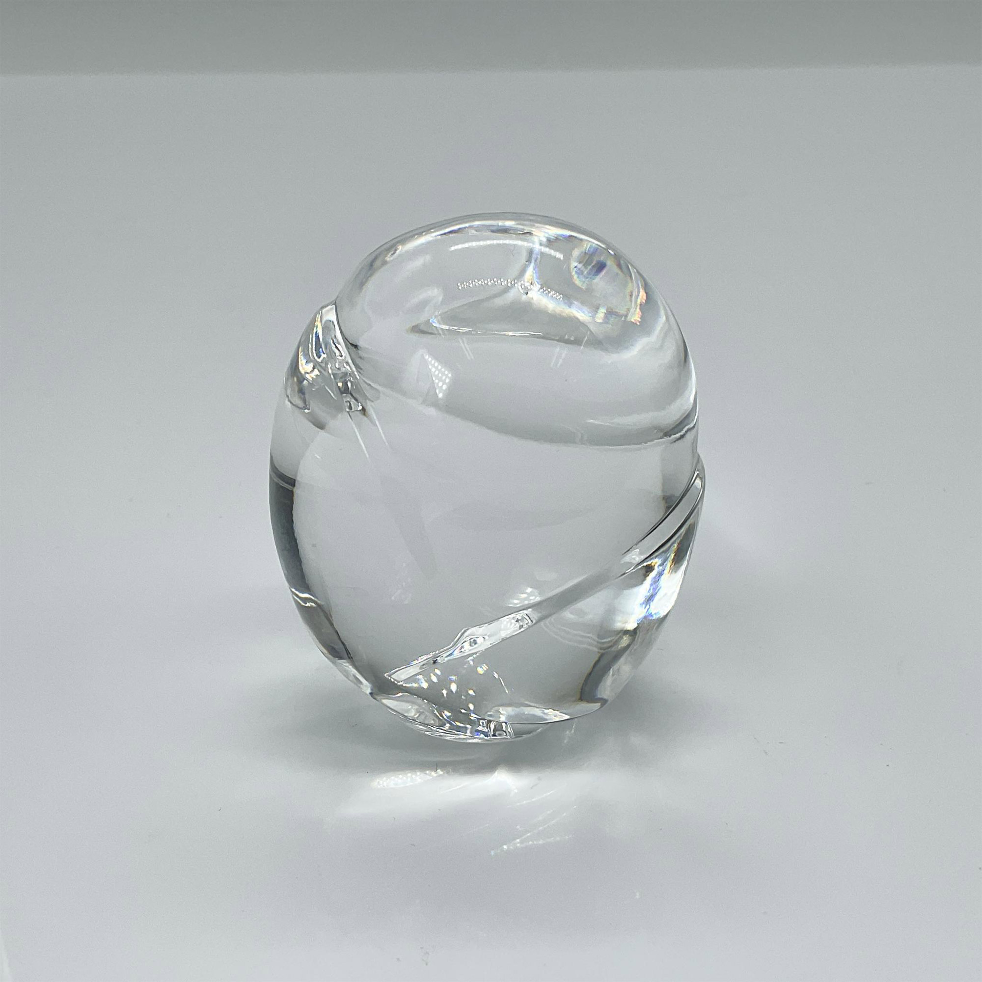 Steuben Glass Crystal Owl Hand Cooler - Image 2 of 3