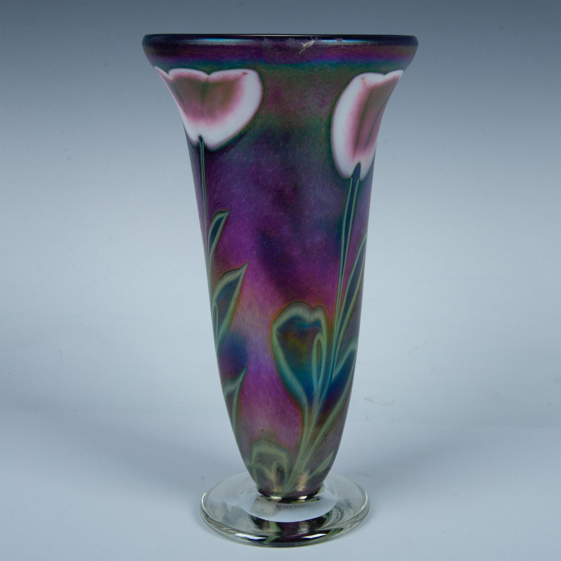 Robert Held Signed Art Glass Iridescent Vase - Image 4 of 6