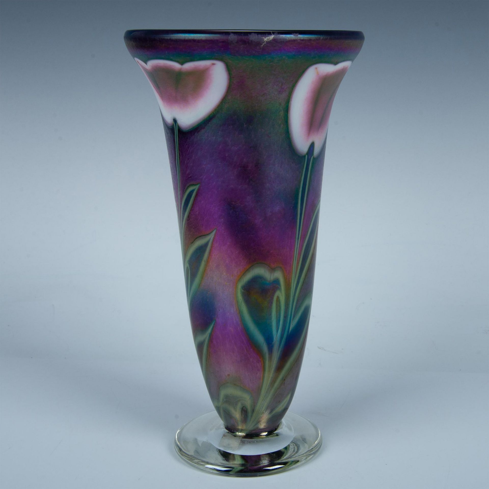 Robert Held Signed Art Glass Iridescent Vase - Bild 4 aus 6
