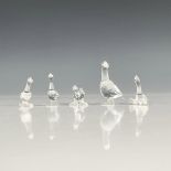 5pc Swarovski Crystal Goose Figurines
