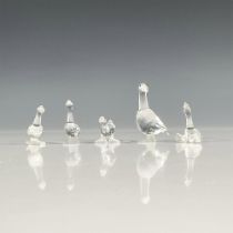 5pc Swarovski Crystal Goose Figurines