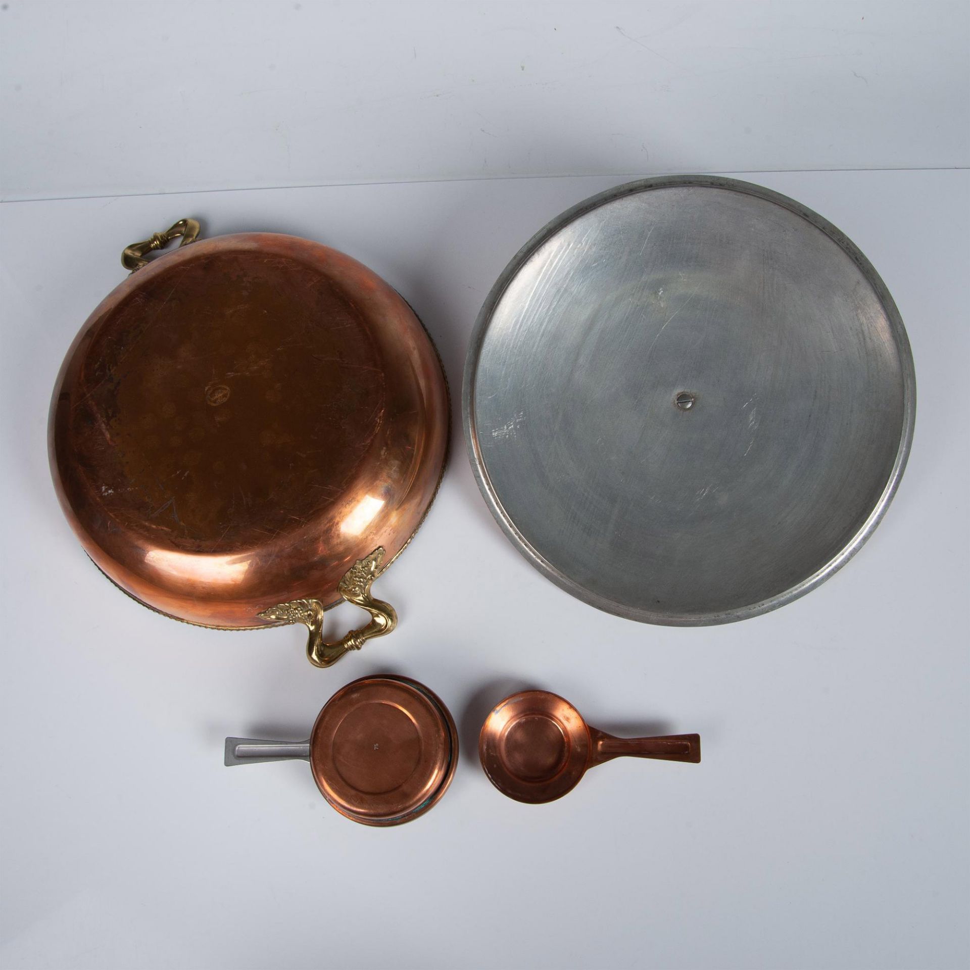 3pc Copper Cookware, Bongusto Braiser and Swiss Burner - Image 6 of 8