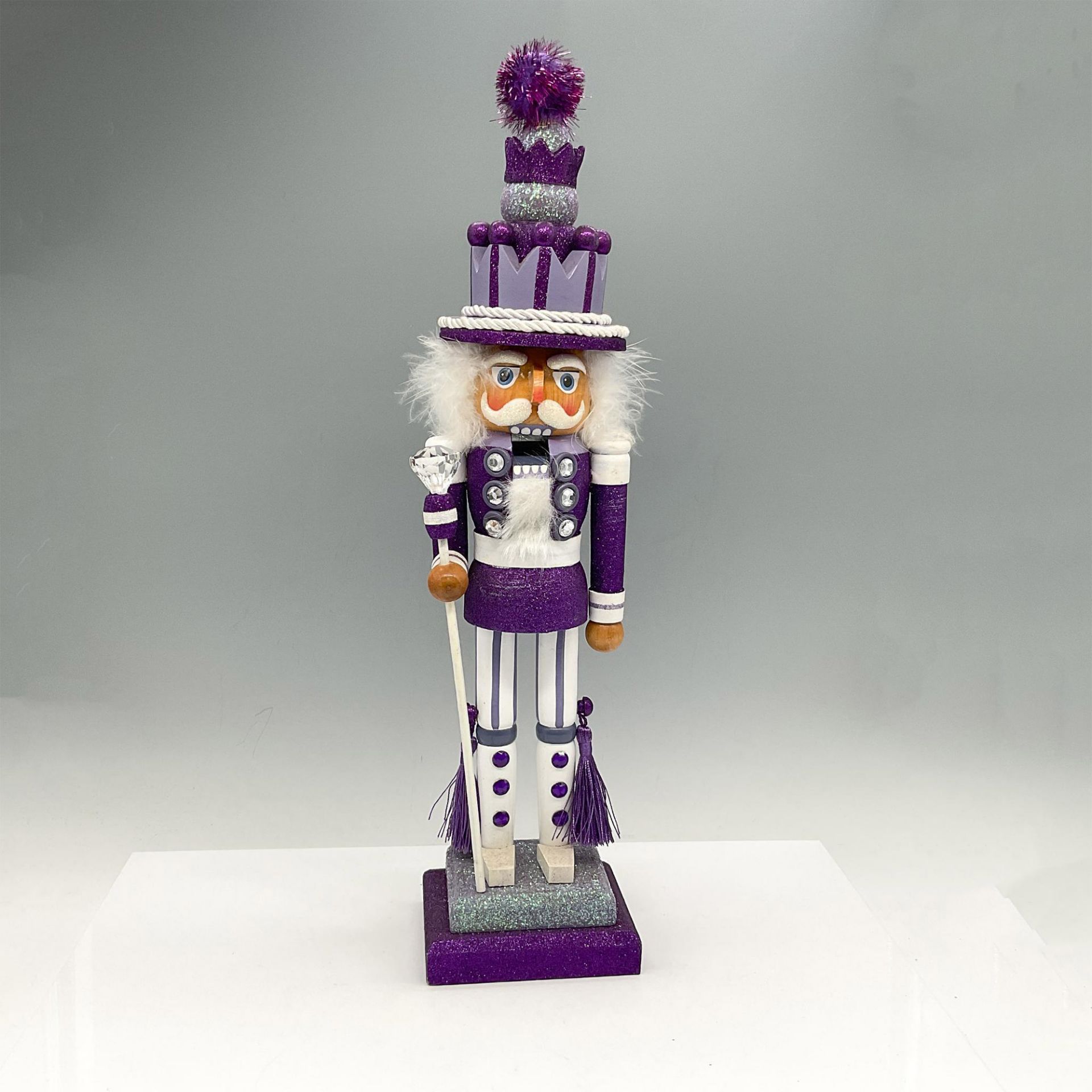 Steinbach Nutcracker Doll, Purple-Silver Band Leader - Image 4 of 5