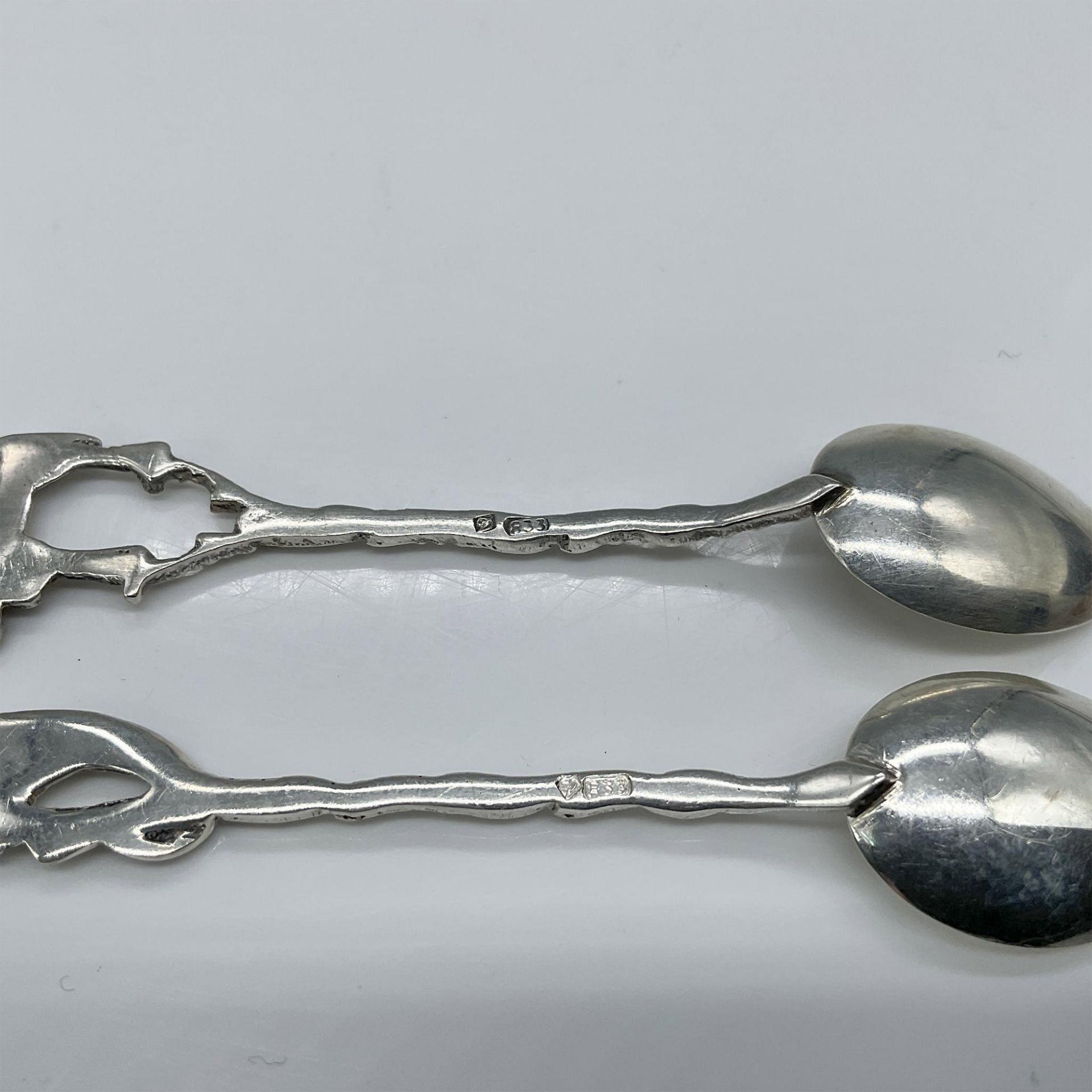 2pc Silver Demitasse Spoons, Animal Motif - Bild 3 aus 3