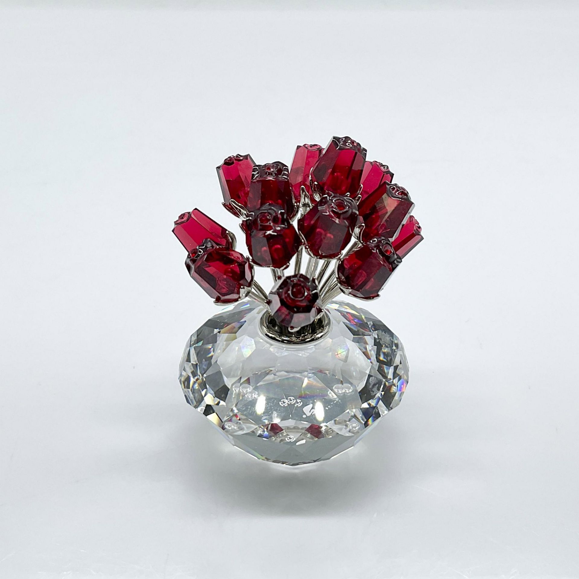 Swarovski Crystal Figurine, Red Roses, Rhodium Stems - Bild 2 aus 4