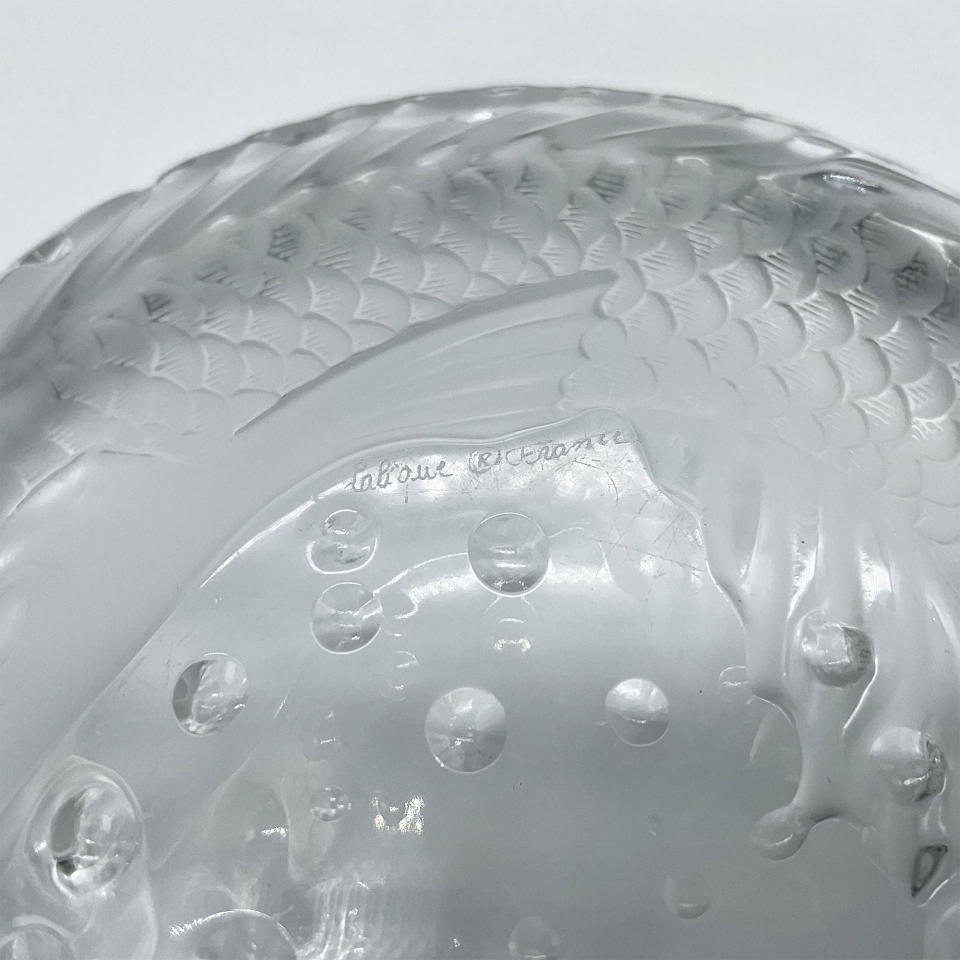 Lalique France Crystal Art Deco Koi Fish Bowl - Bild 4 aus 4