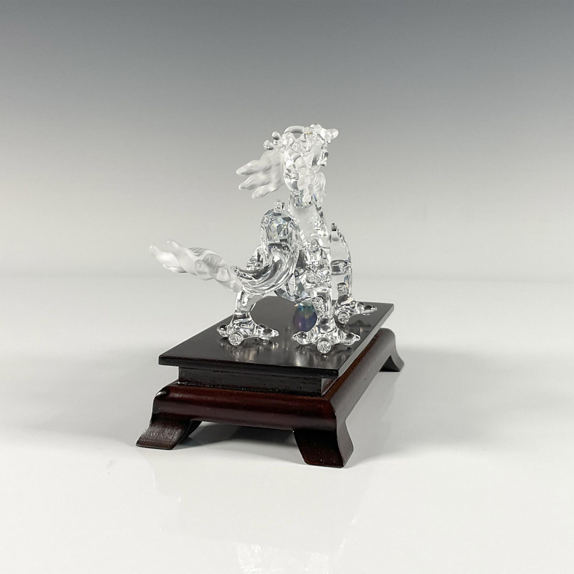 2pc Swarovski Crystal Figurine, Dragon with Stand - Image 2 of 4