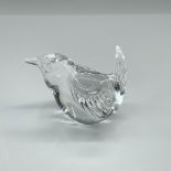 Steuben Glass Crystal Paperweight, Wren Bird