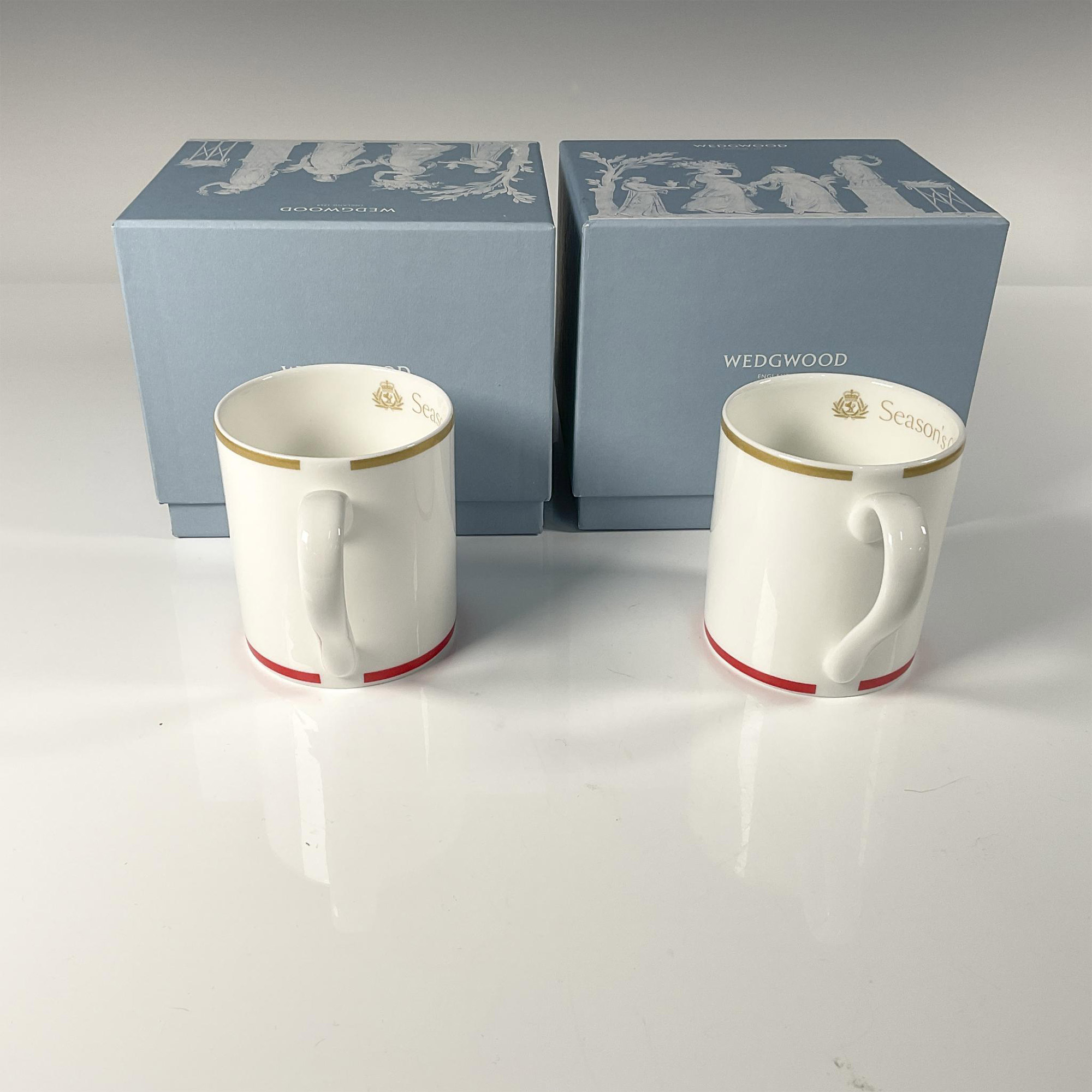 2pc Wedgwood Cunard Holiday Coffee Mugs - Image 2 of 3