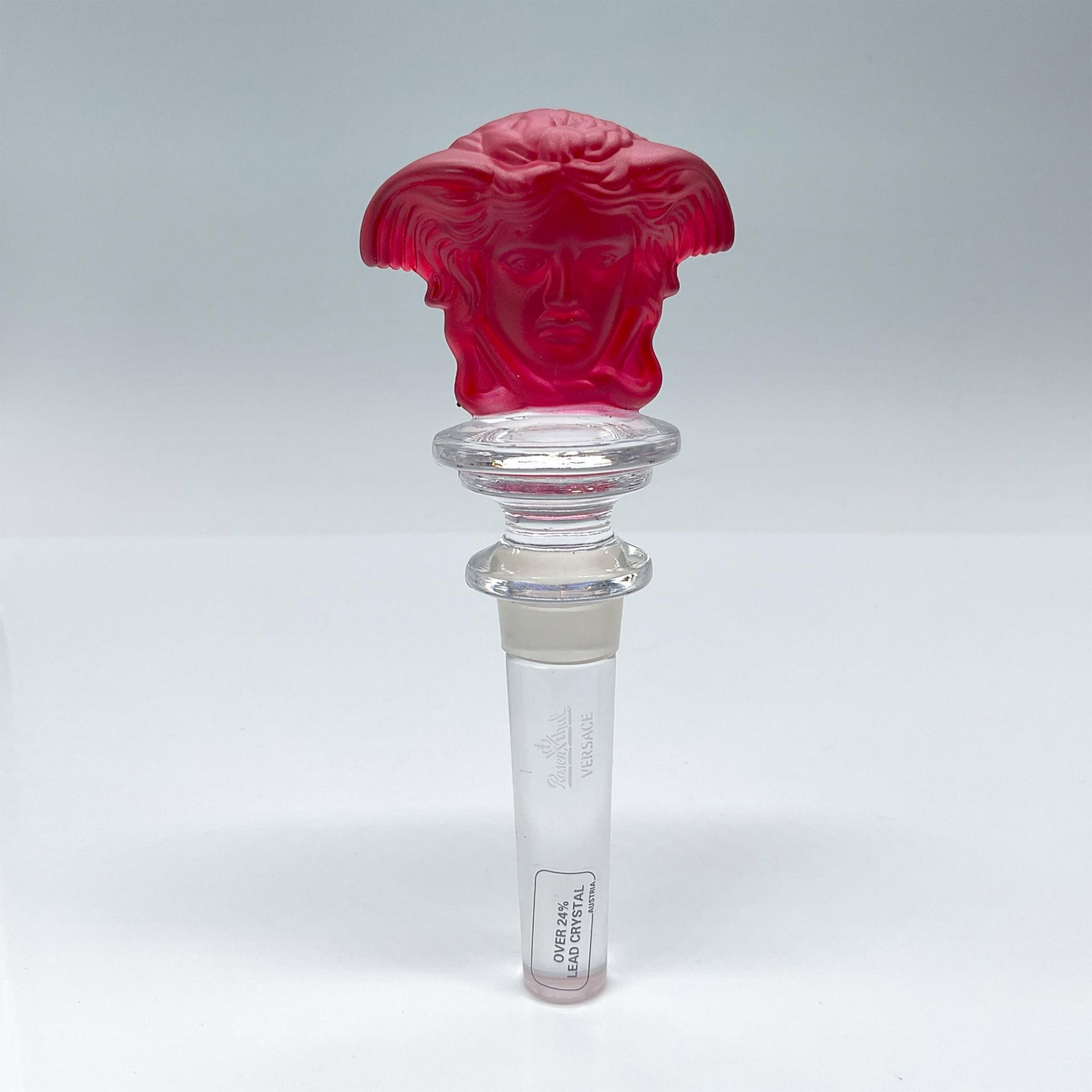 Rosenthal Versace Medusa Head Bottle Stopper, Red - Image 2 of 3