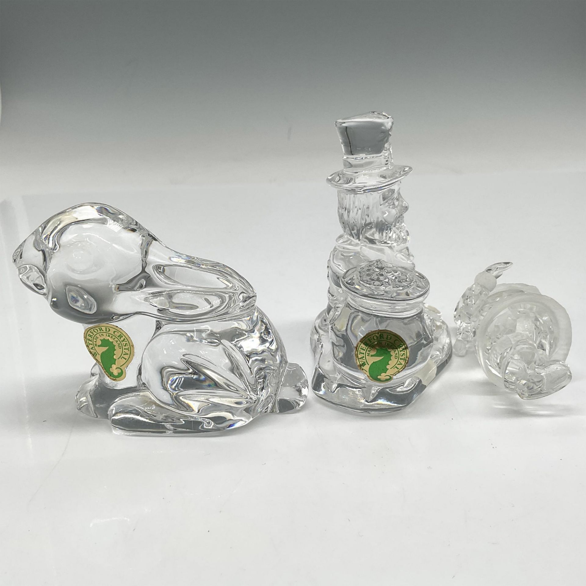 3pc Waterford & Swarovski Crystal Figurines - Bild 3 aus 3