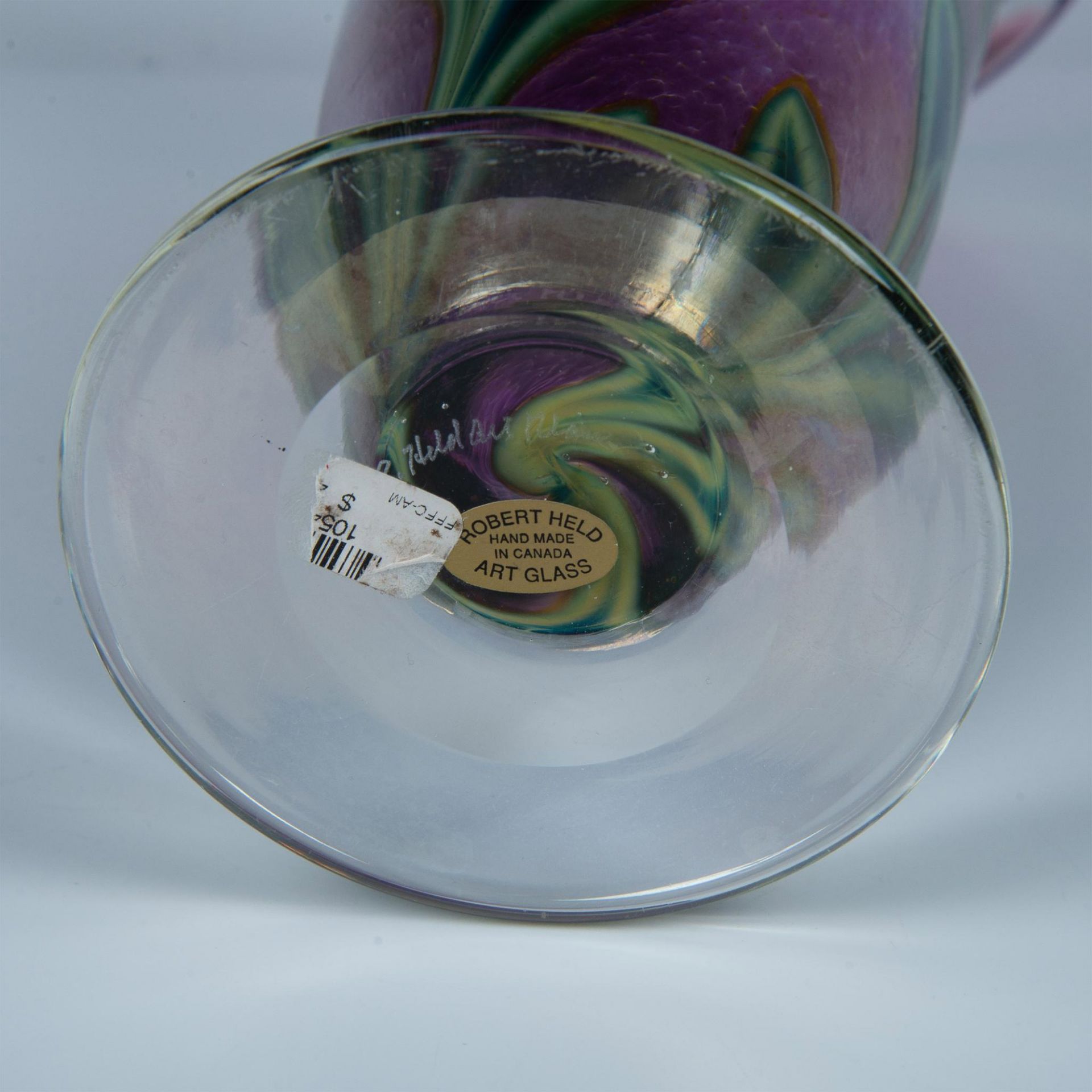 Robert Held Signed Art Glass Iridescent Vase - Bild 5 aus 6