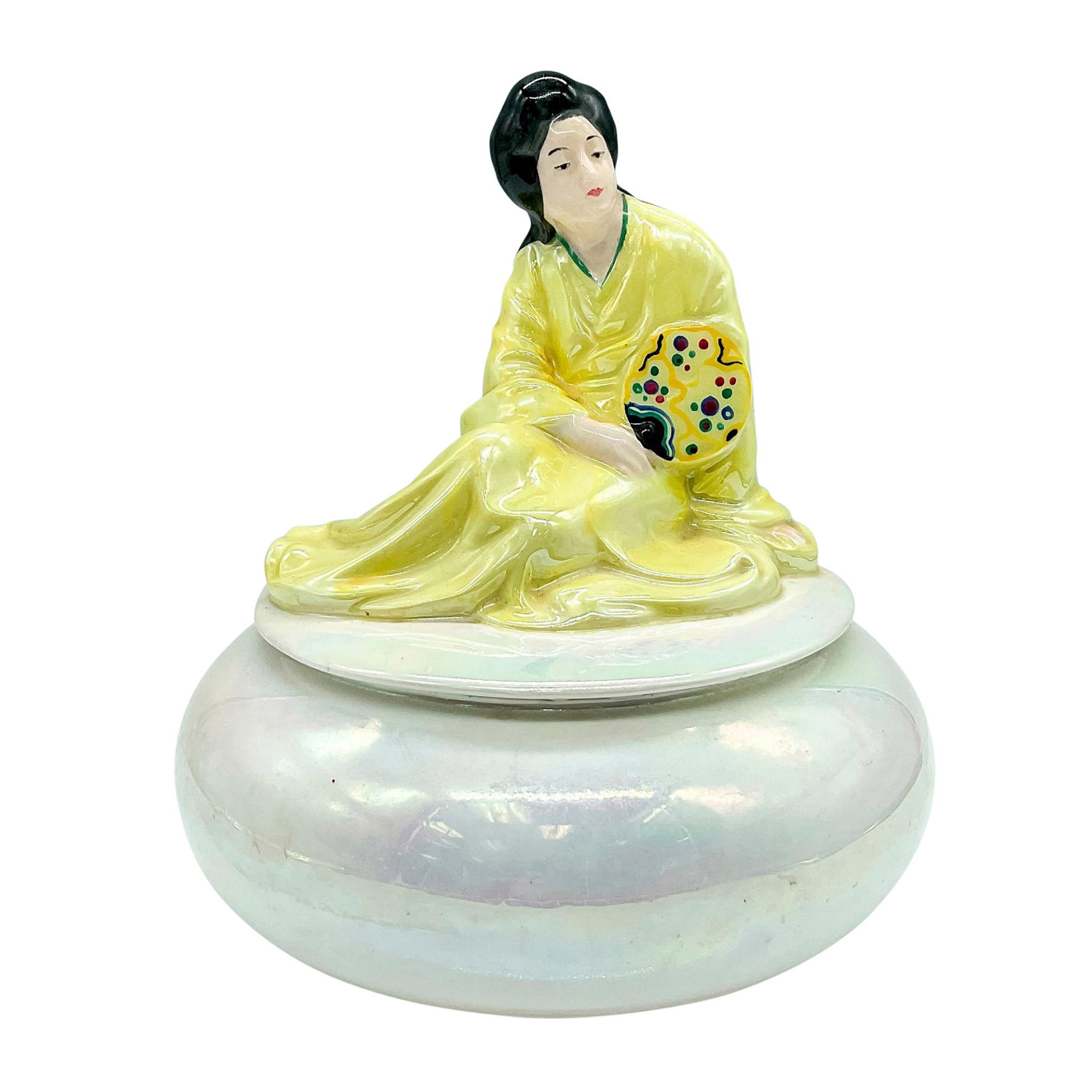 Royal Doulton Luster Powder Bowl, Japanese Fan