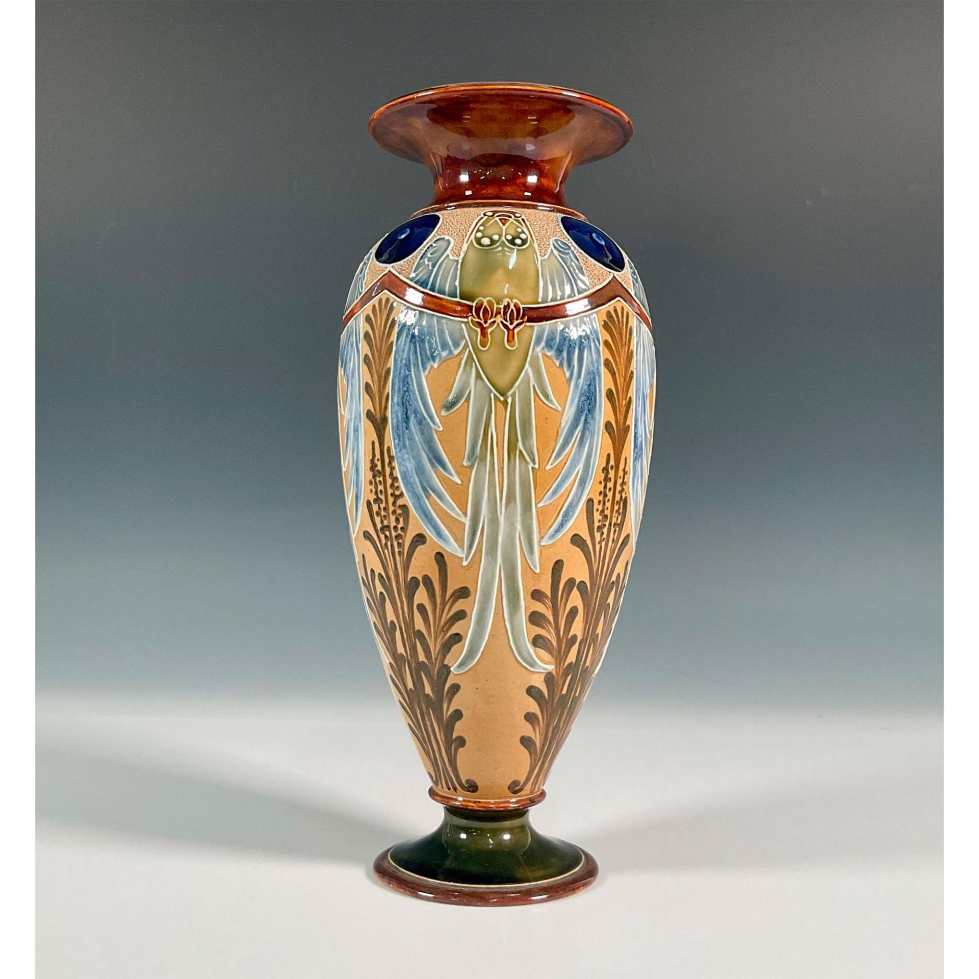 Doulton Lambeth Florence Barlow Budgerigar Vase - Image 2 of 3